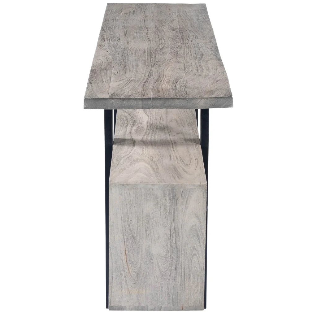 Raitis Gray Wood & Metal Sideboard By Homeroots - Image 3