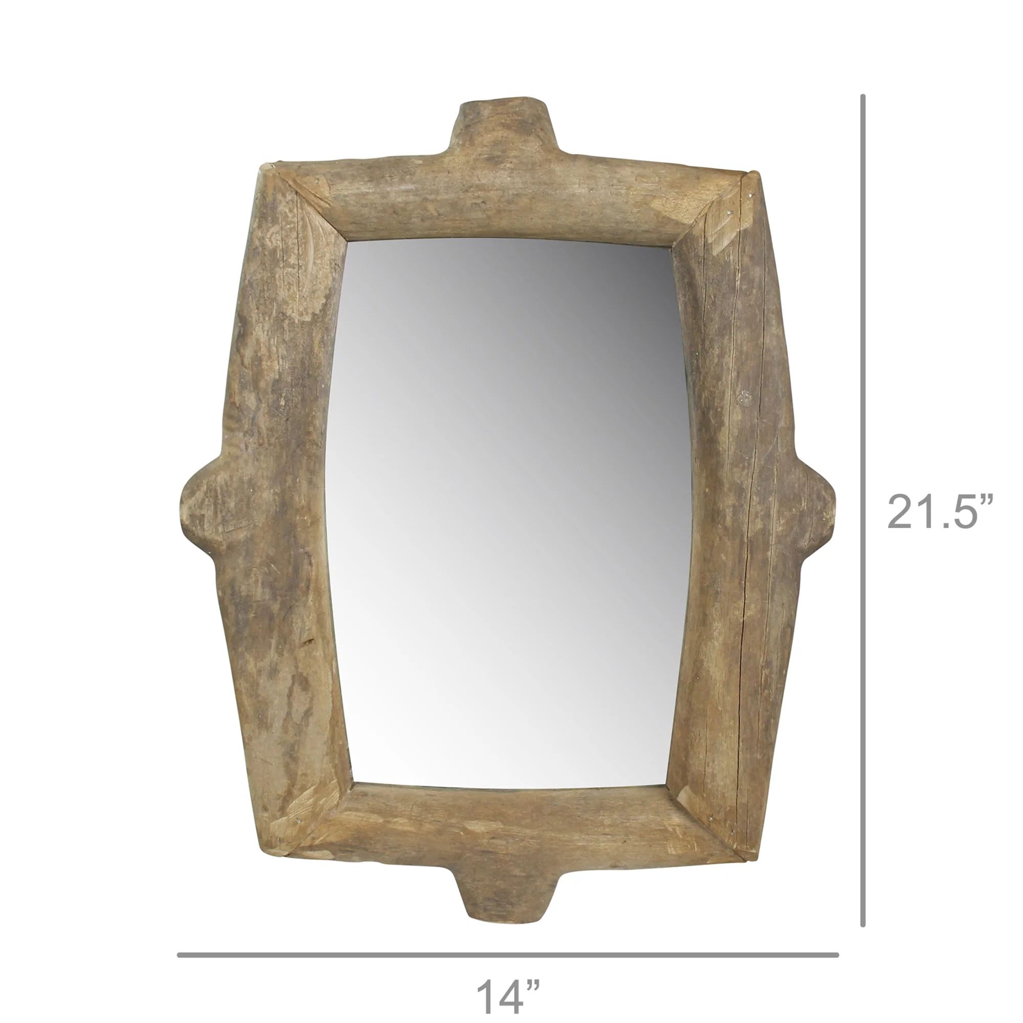 Ramsey Wheel Mirror, Wood - Rectangle By HomArt - Image 2