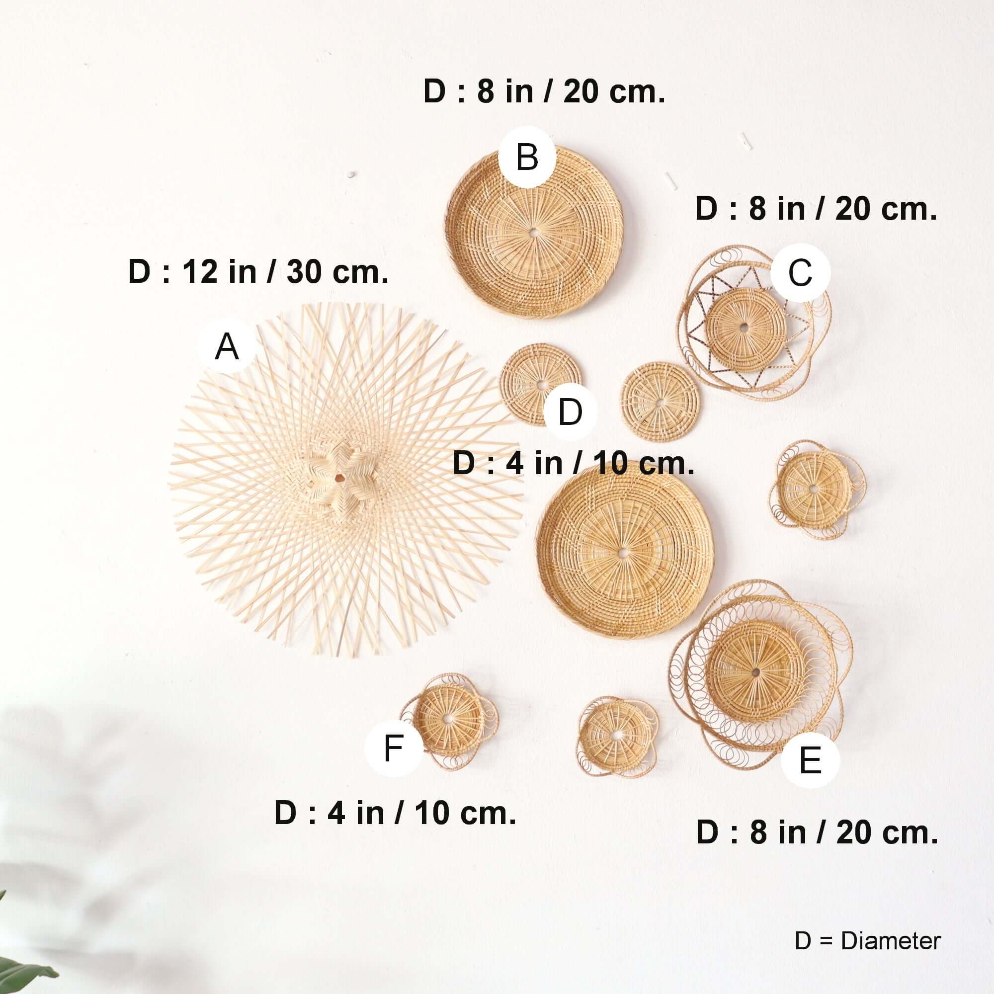 Rat Ta Na Lee La - Wall Hanging Art Decor Set Of 10 By Thaihome - Image 2