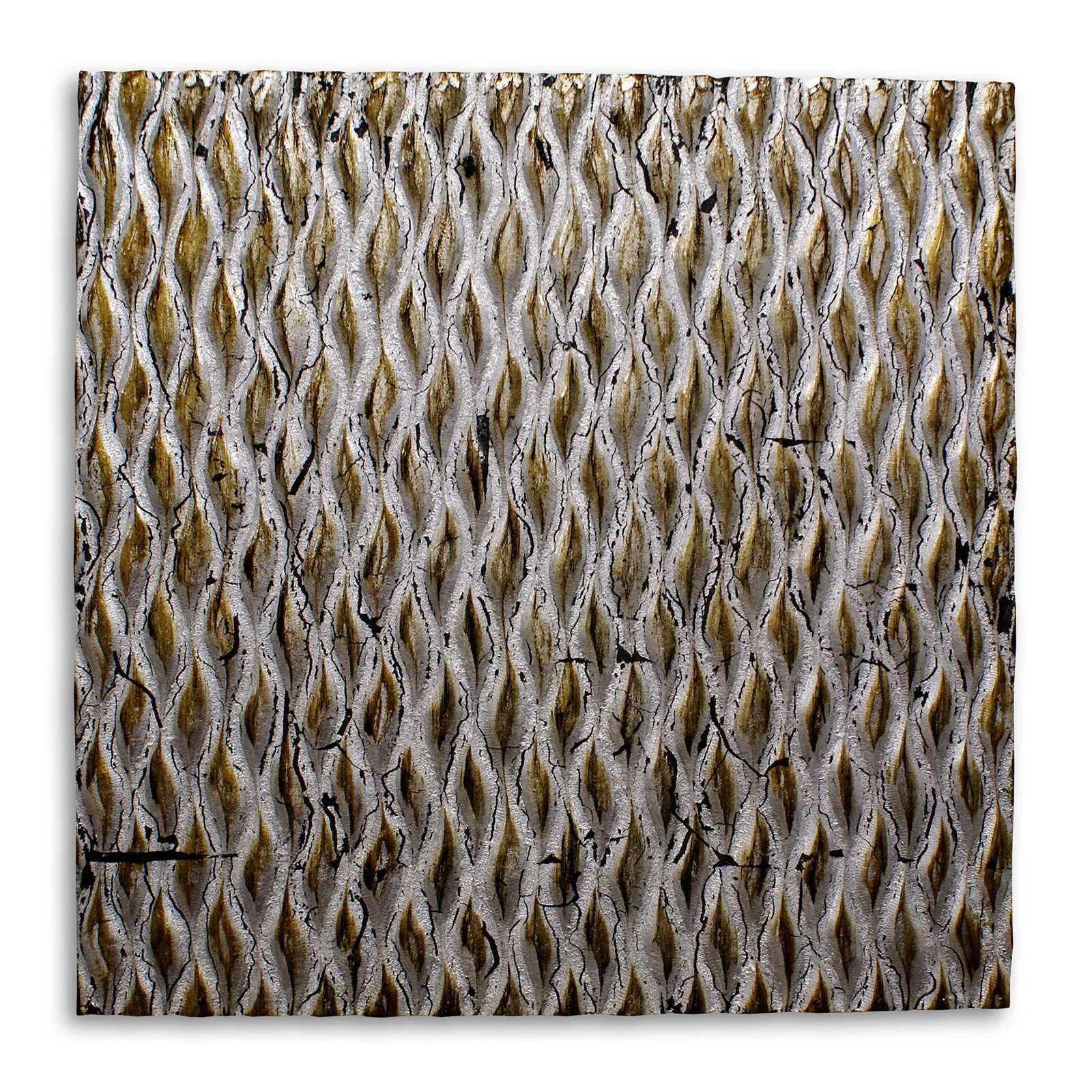 Raw Wood Look Silver Finish Square Wall Art Medium By Homeroots - Image 3