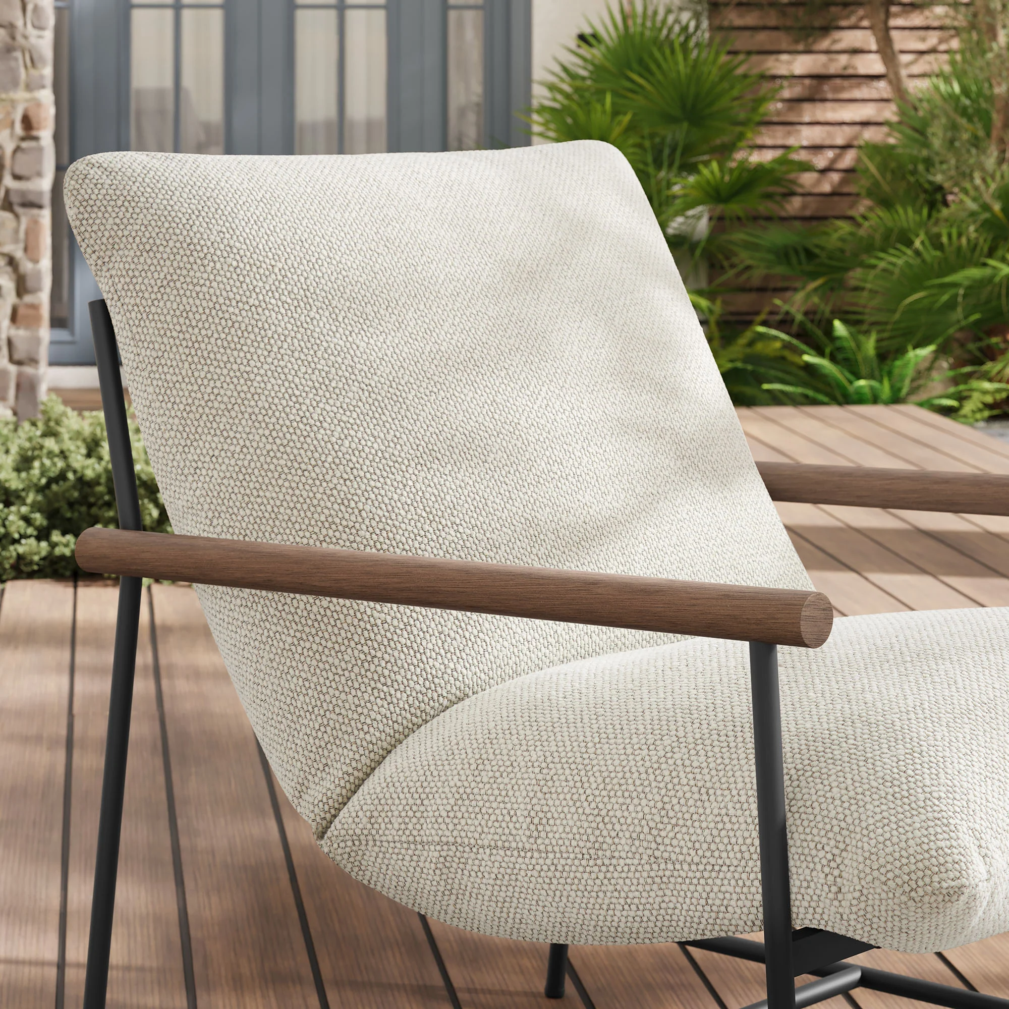 Raya Outdoor Patio Boucle Sling Lounge Chair by Modway - Image 15