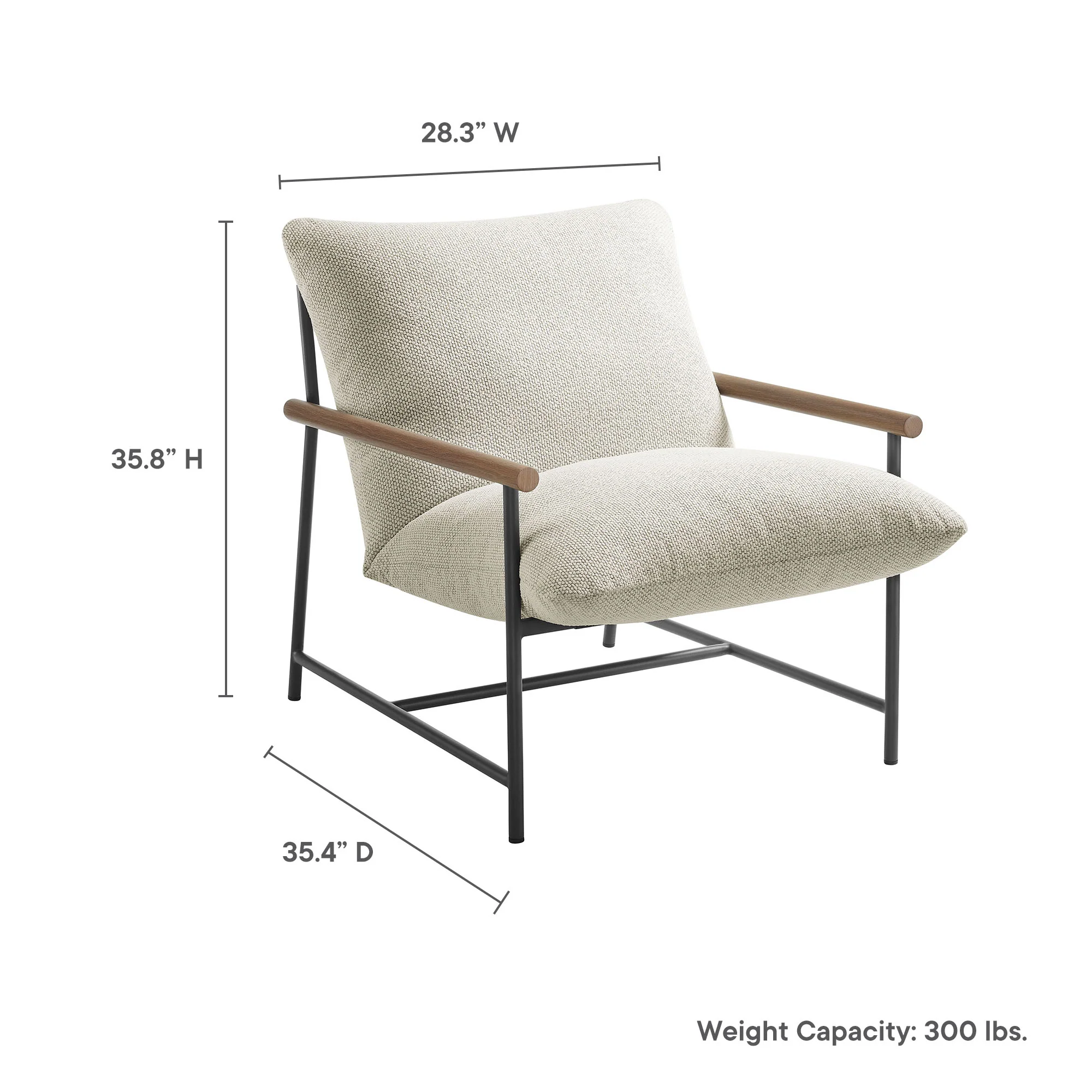 Raya Outdoor Patio Boucle Sling Lounge Chair by Modway - Image 18