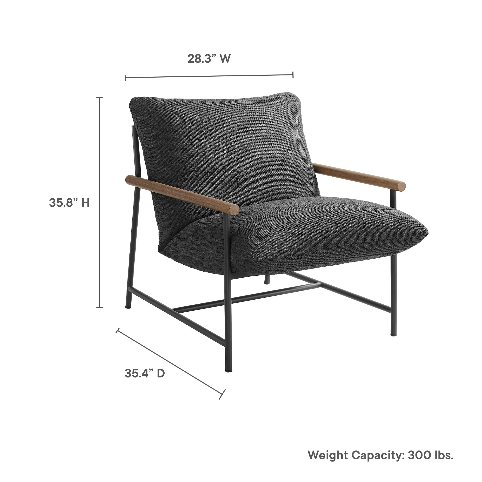 Raya Outdoor Patio Boucle Sling Lounge Chair by Modway - Image 9