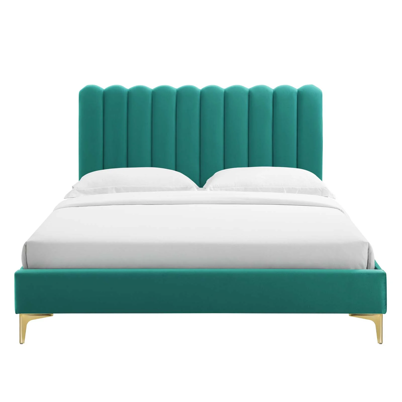 Reagan King Performance Velvet Platform Bed By Modway - MOD-7076 - Image 108