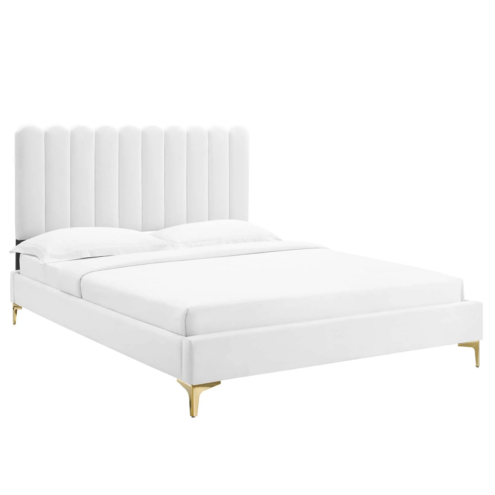 Reagan King Performance Velvet Platform Bed By Modway - MOD-7076 - Image 113