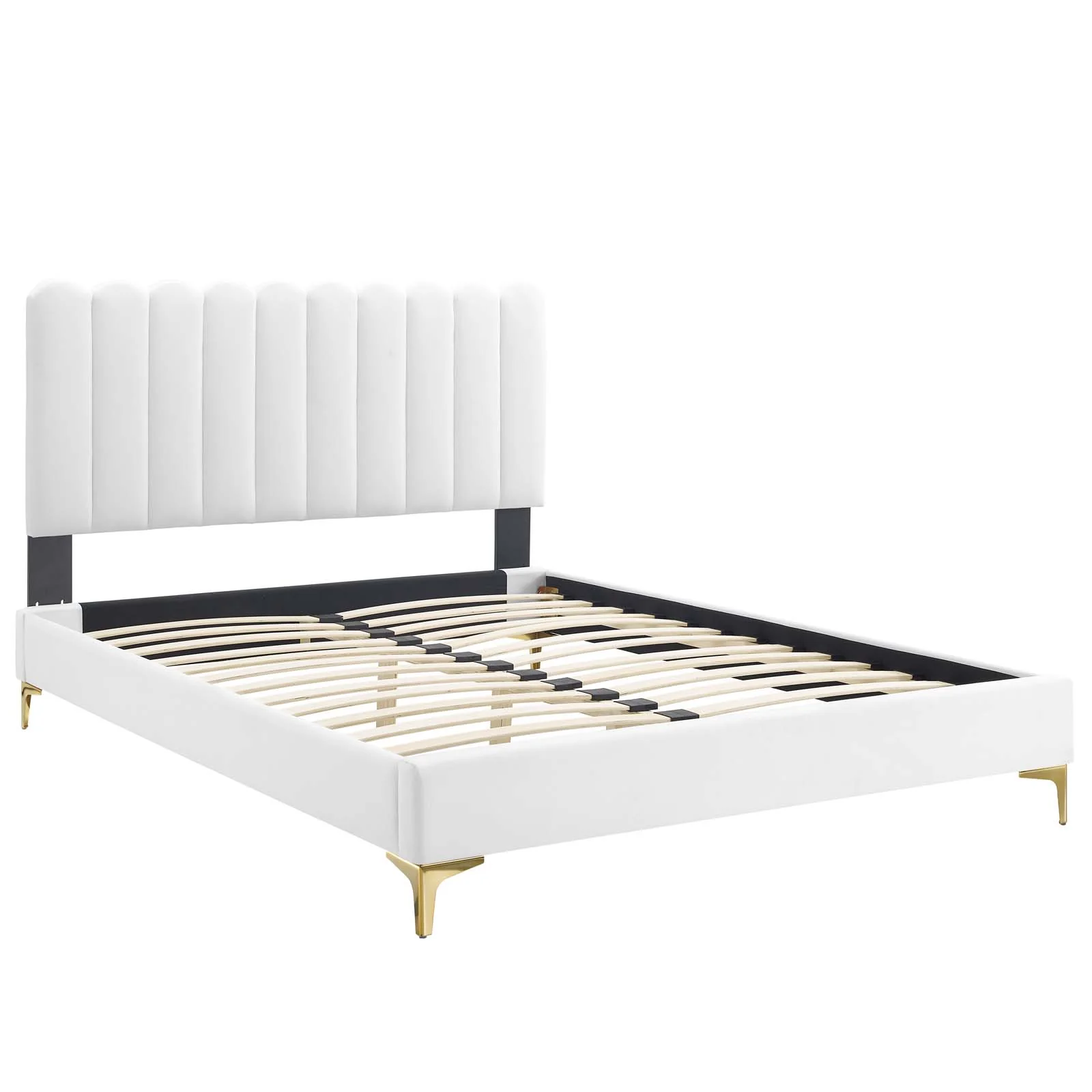 Reagan King Performance Velvet Platform Bed By Modway - MOD-7076 - Image 122
