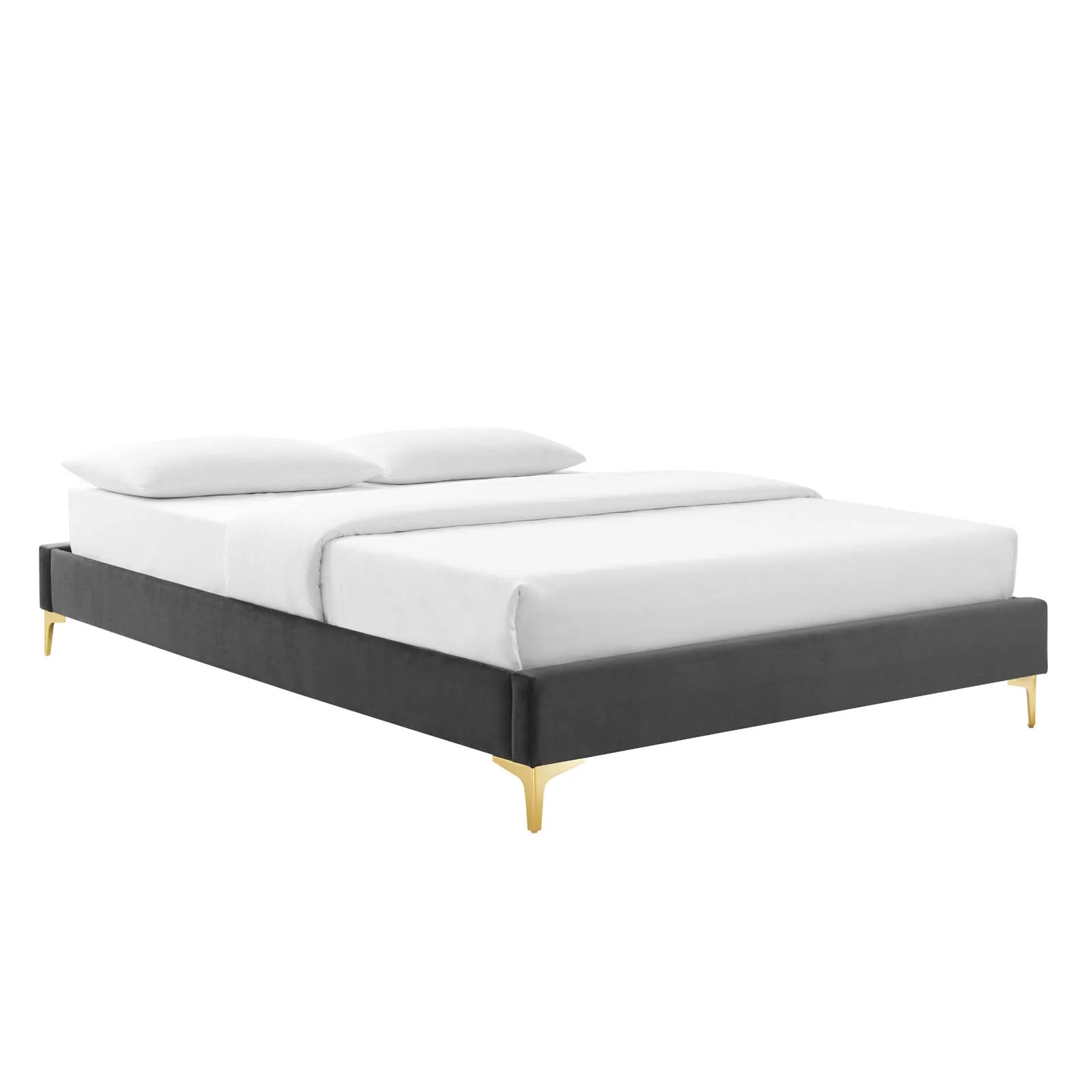Reagan King Performance Velvet Platform Bed By Modway - MOD-7076 - Image 14