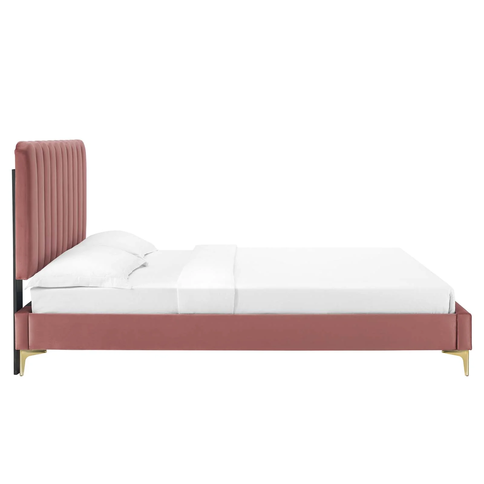 Reagan King Performance Velvet Platform Bed By Modway - MOD-7076 - Image 27