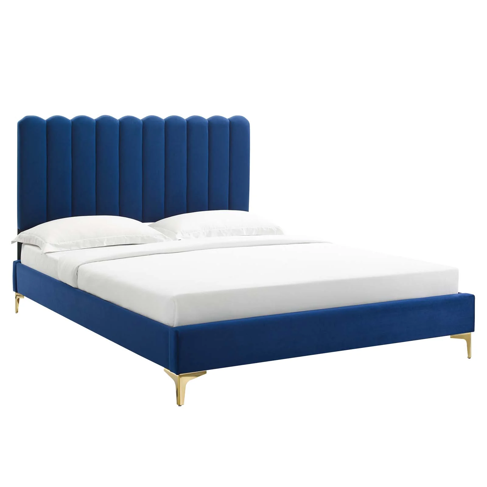 Reagan King Performance Velvet Platform Bed By Modway - MOD-7076 - Image 65