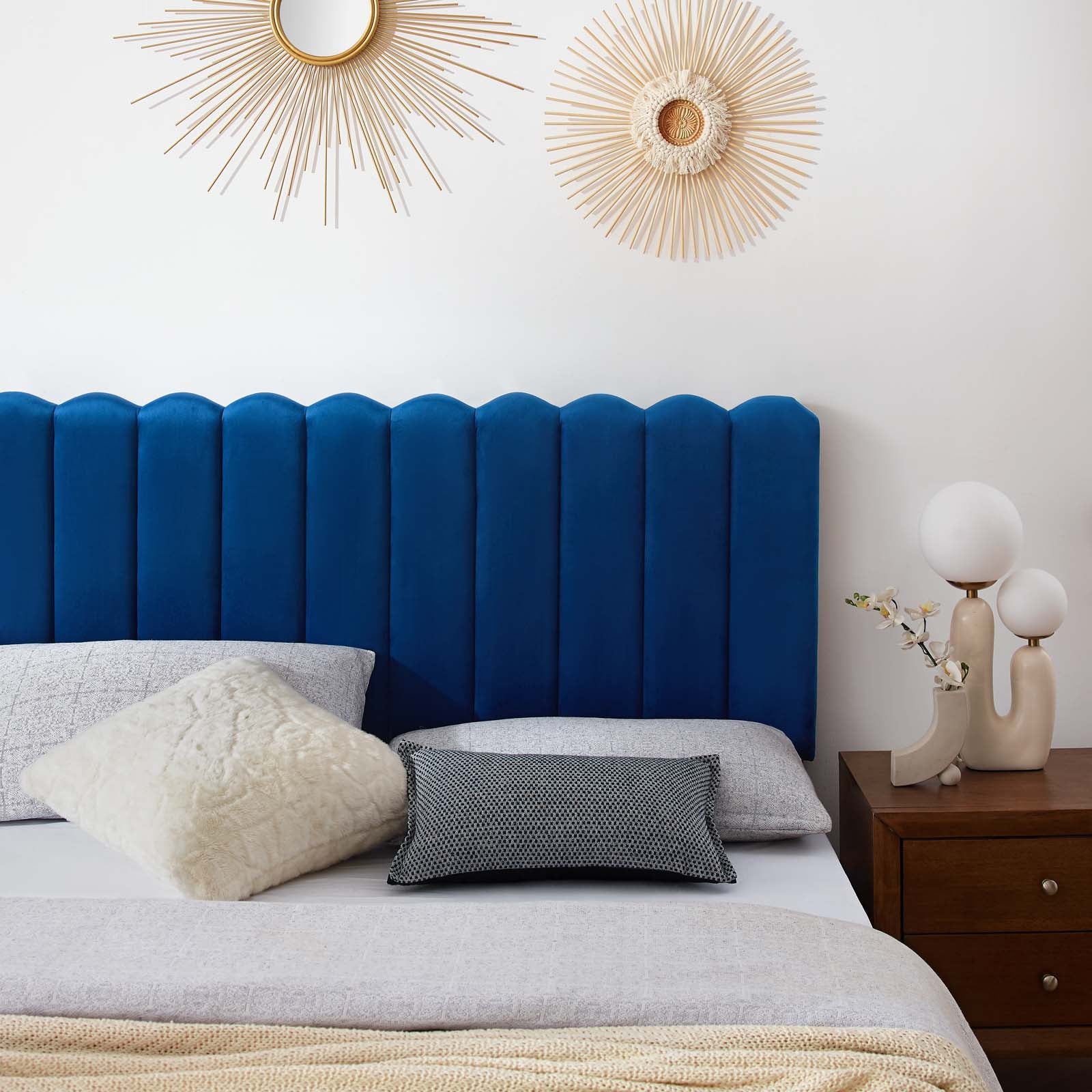 Reagan King Performance Velvet Platform Bed By Modway - MOD-7076 - Image 72