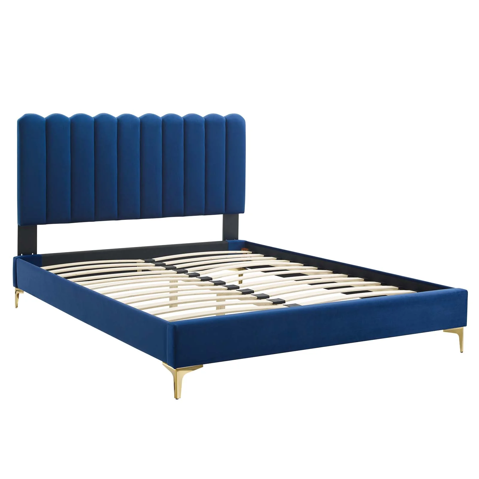 Reagan King Performance Velvet Platform Bed By Modway - MOD-7076 - Image 74
