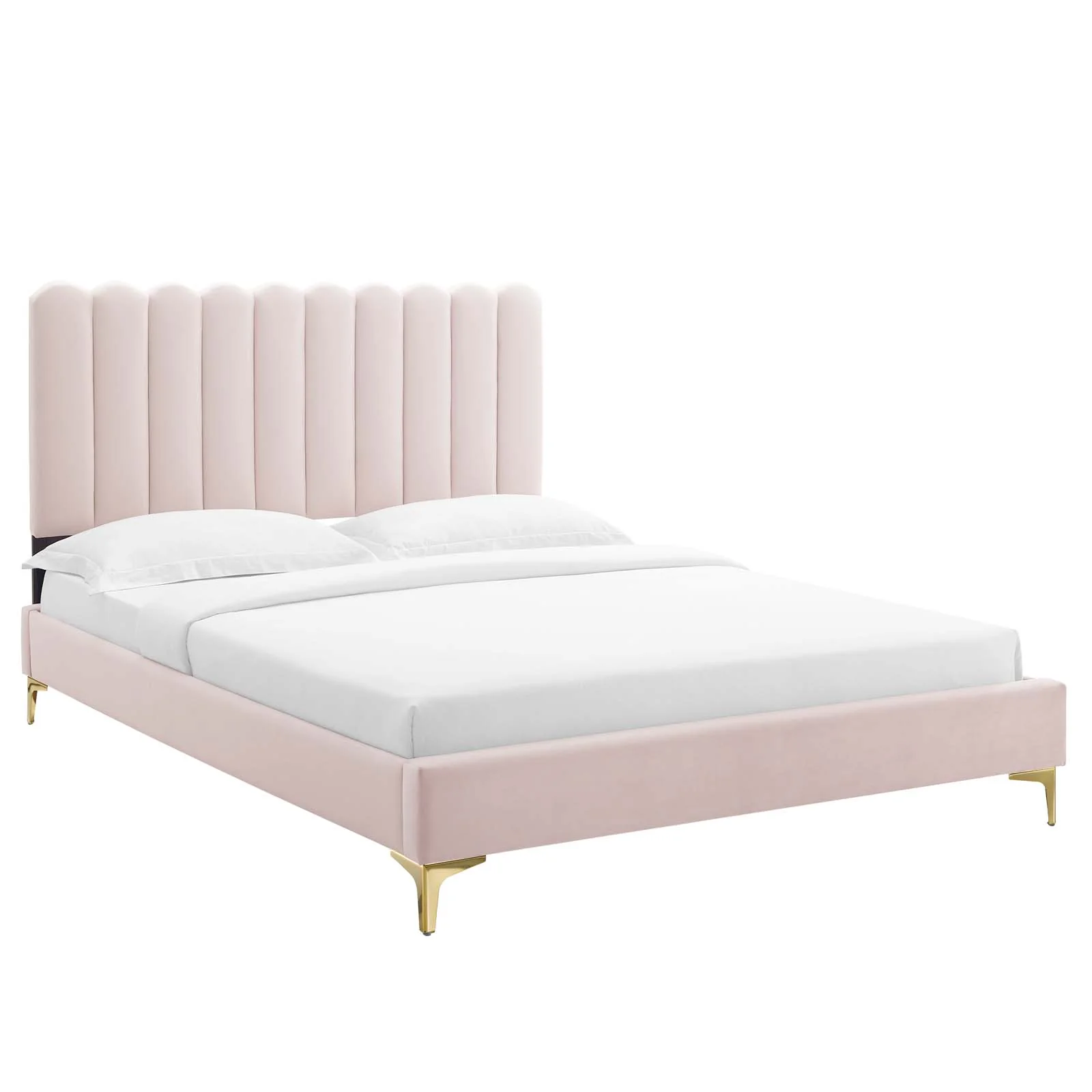 Reagan King Performance Velvet Platform Bed By Modway - MOD-7076 - Image 81