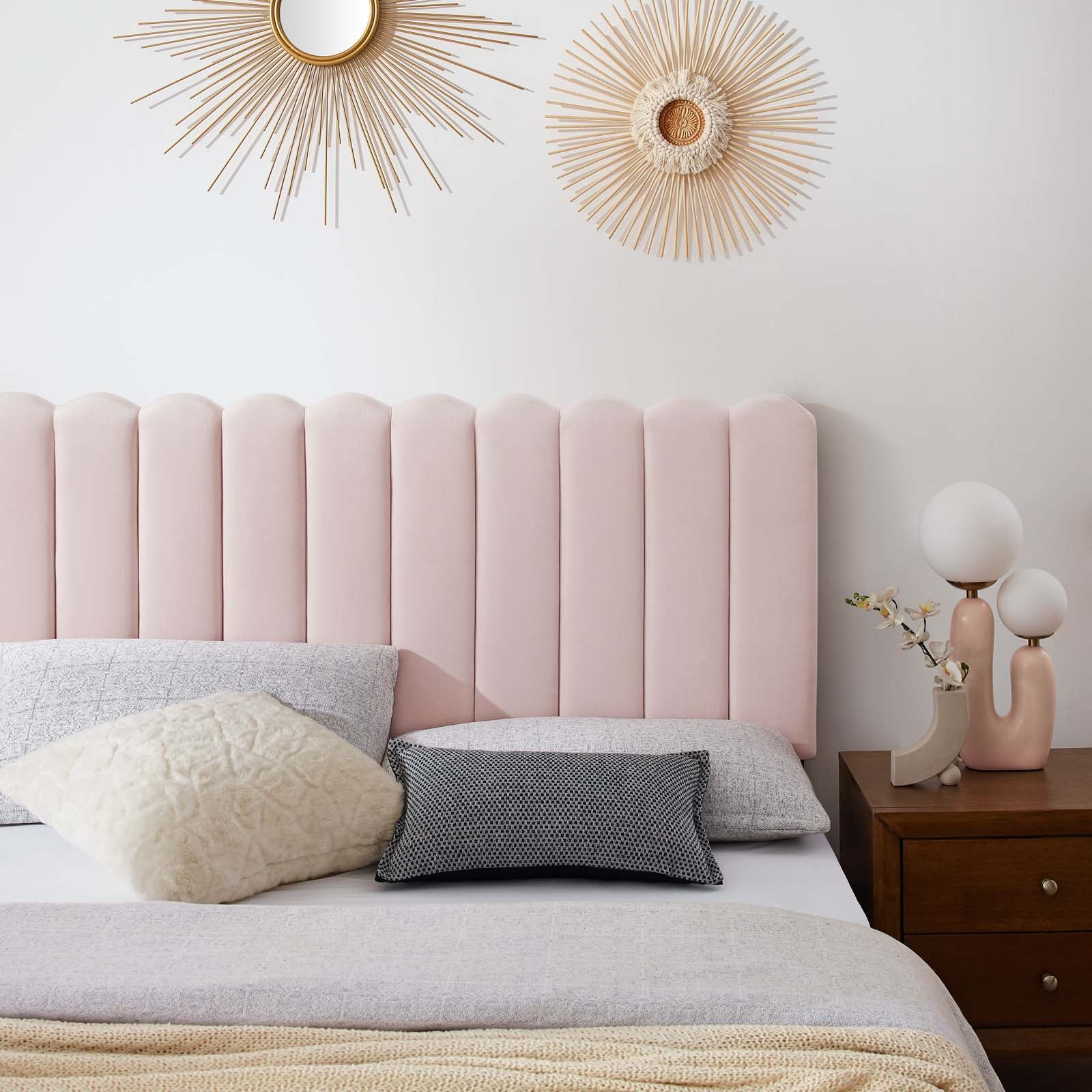 Reagan King Performance Velvet Platform Bed By Modway - MOD-7076 - Image 88
