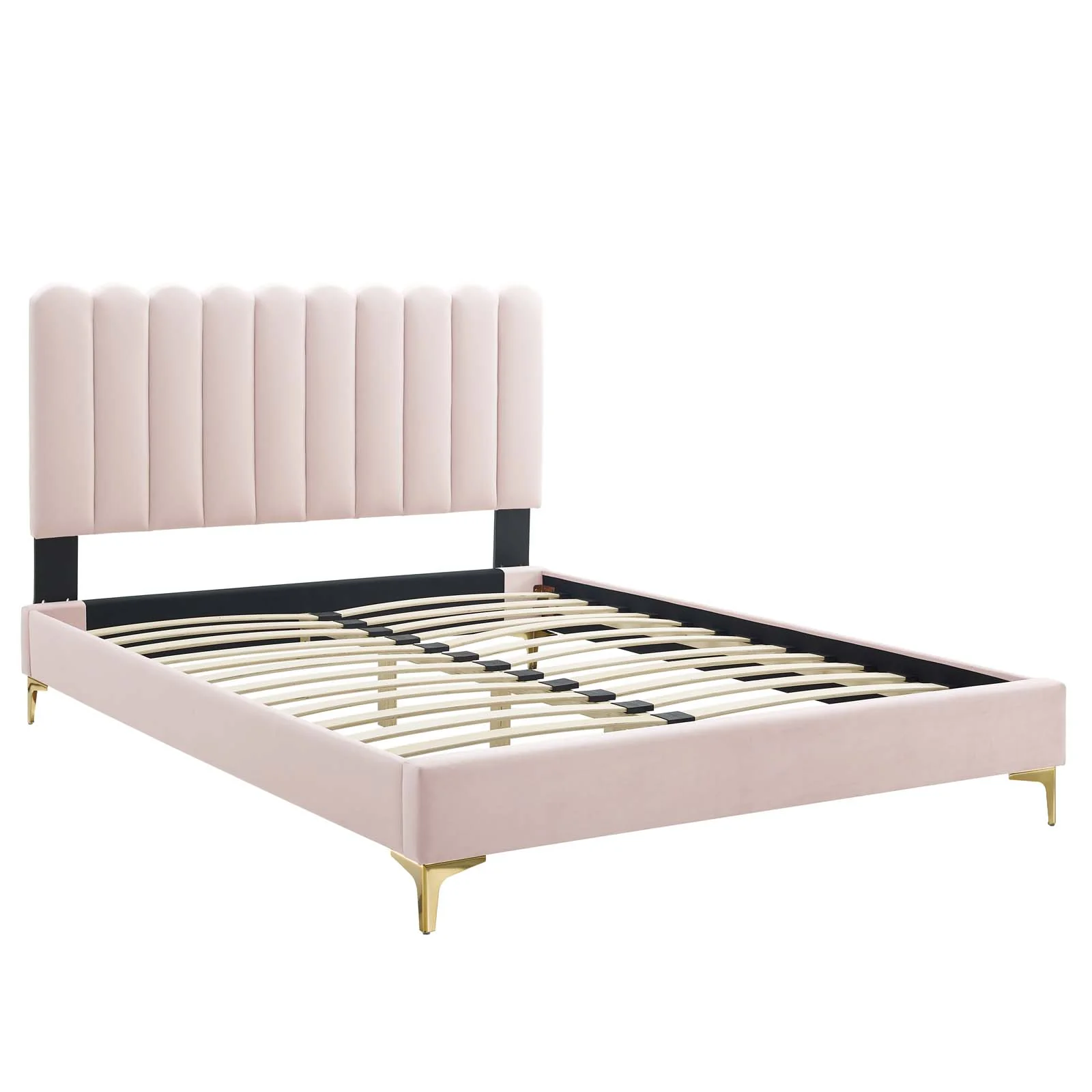 Reagan King Performance Velvet Platform Bed By Modway - MOD-7076 - Image 90