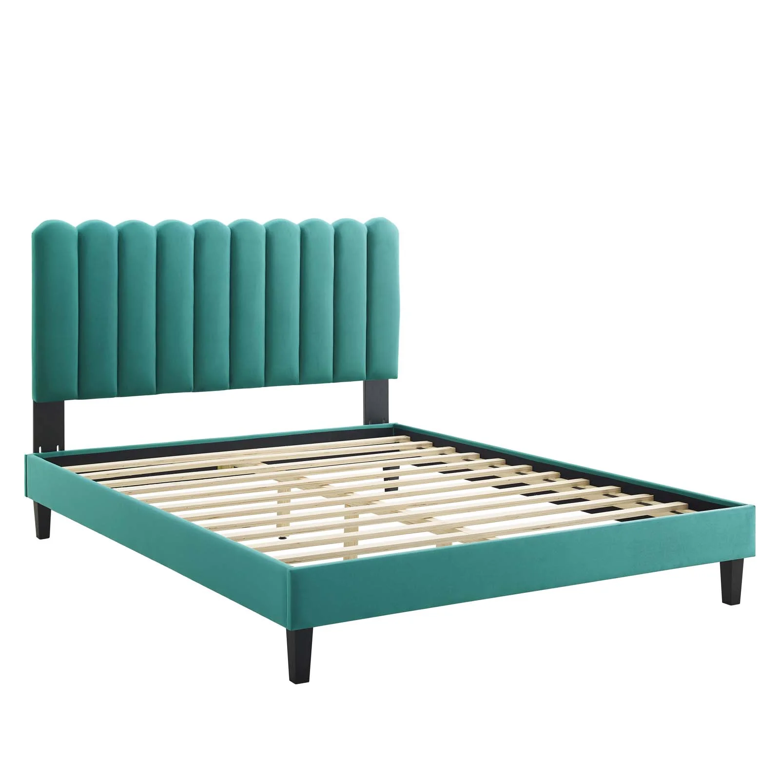 Reagan King Performance Velvet Platform Bed By Modway - MOD-7078 - Image 106