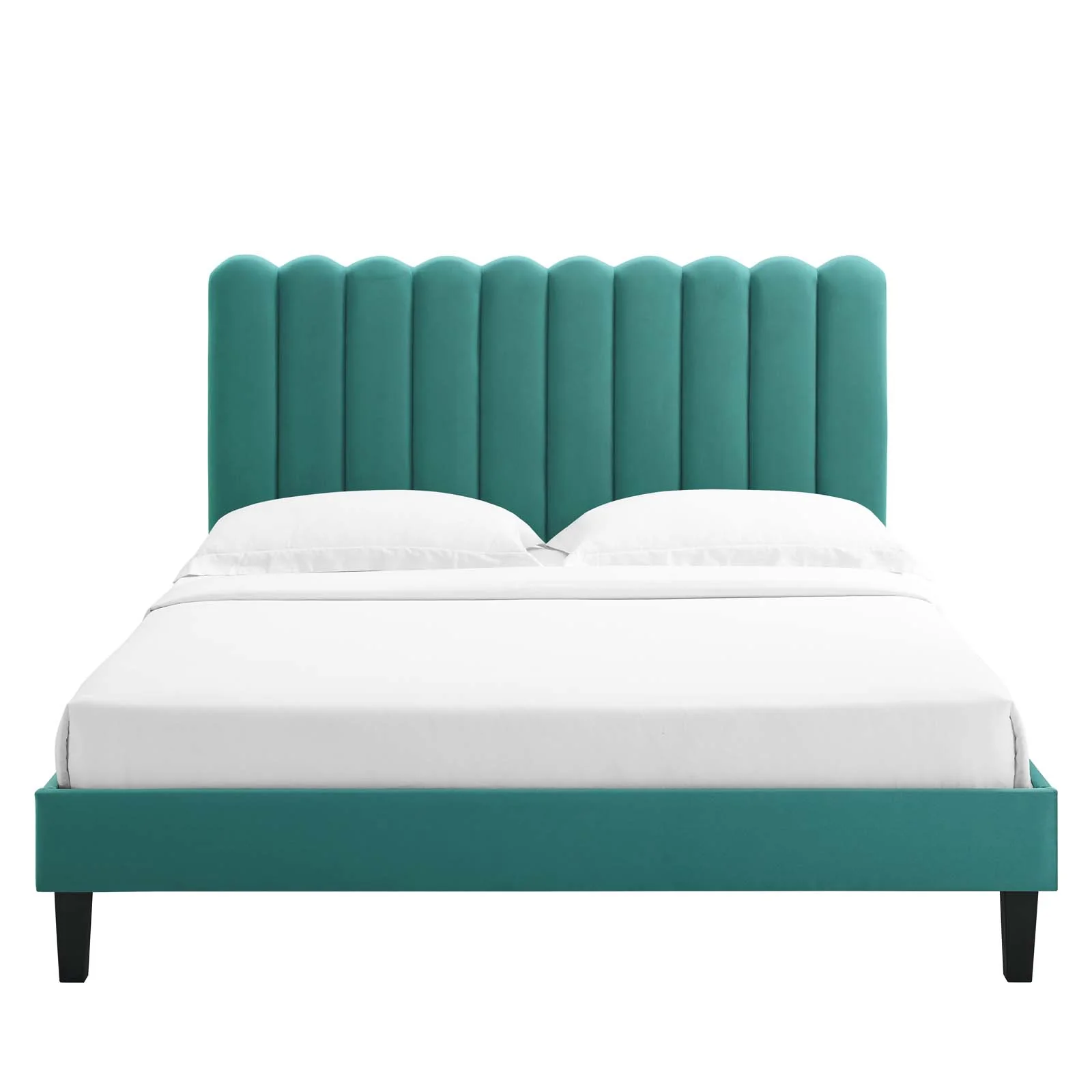 Reagan King Performance Velvet Platform Bed By Modway - MOD-7078 - Image 108