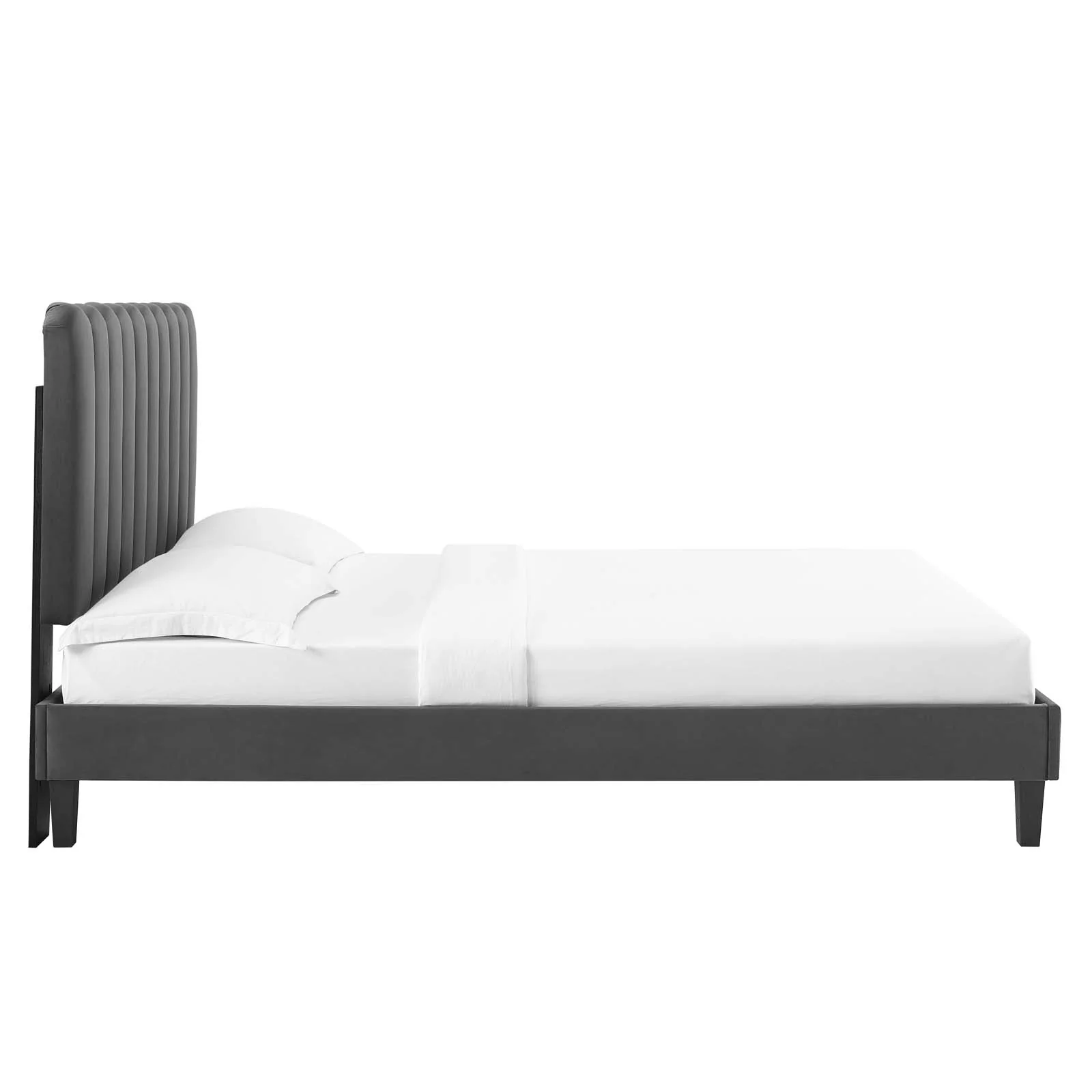 Reagan King Performance Velvet Platform Bed By Modway - MOD-7078 - Image 11
