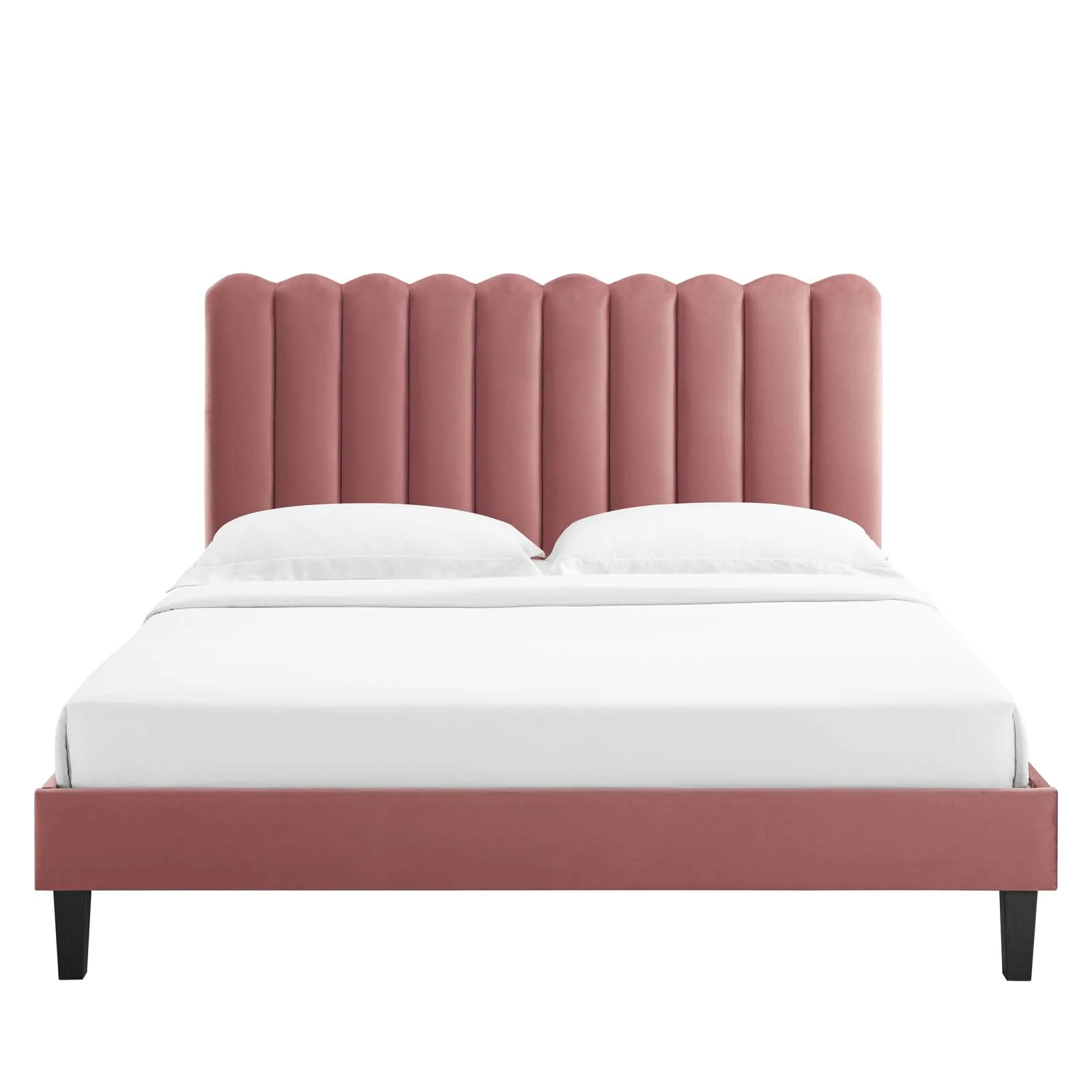 Reagan King Performance Velvet Platform Bed By Modway - MOD-7078 - Image 28