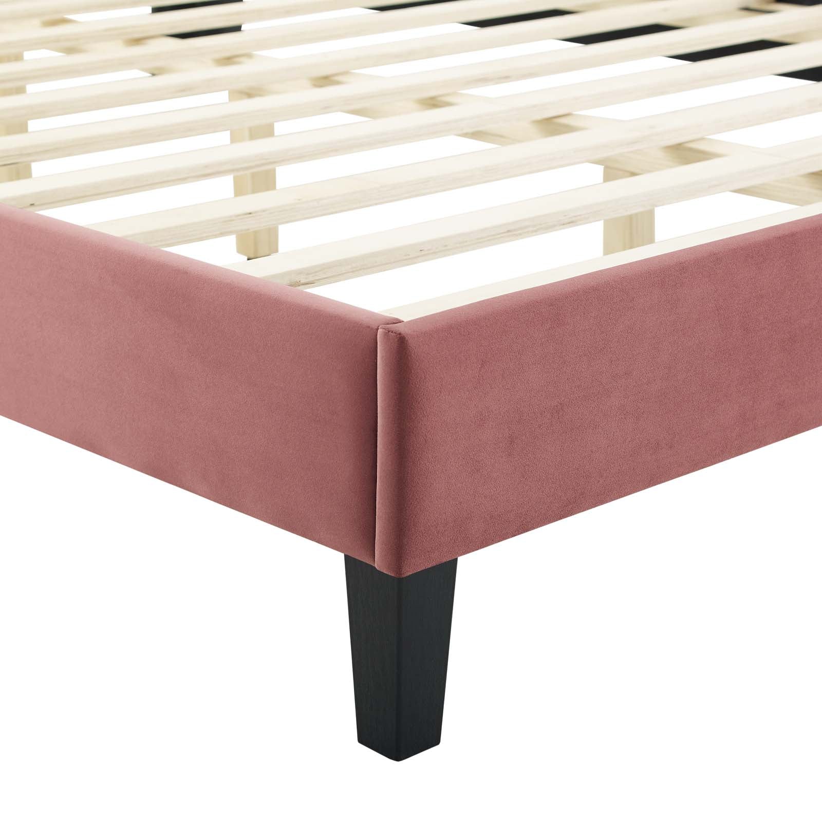 Reagan King Performance Velvet Platform Bed By Modway - MOD-7078 - Image 29