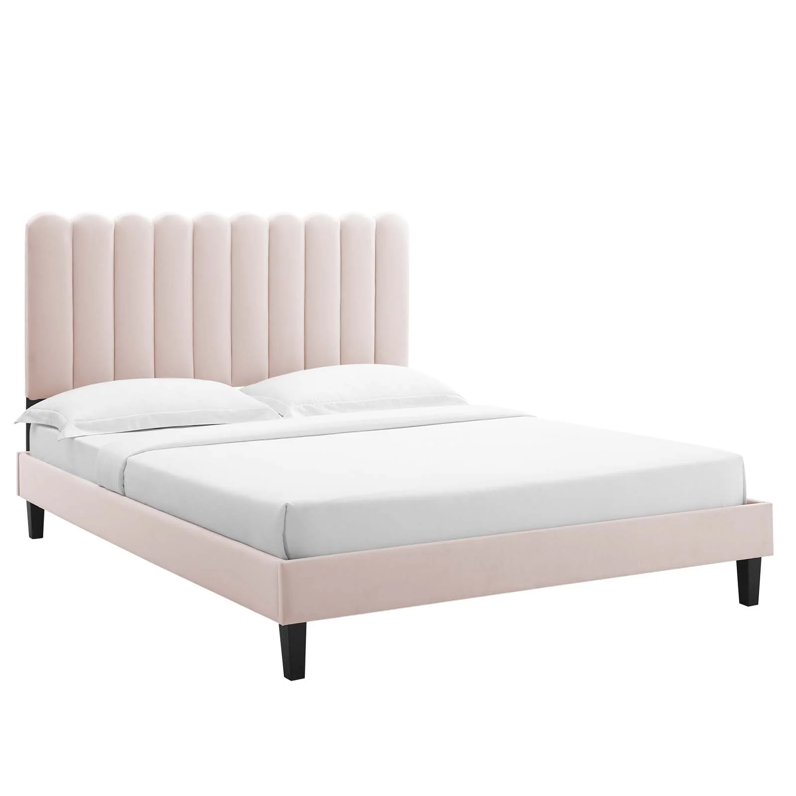 Reagan King Performance Velvet Platform Bed By Modway - MOD-7078 - Image 81