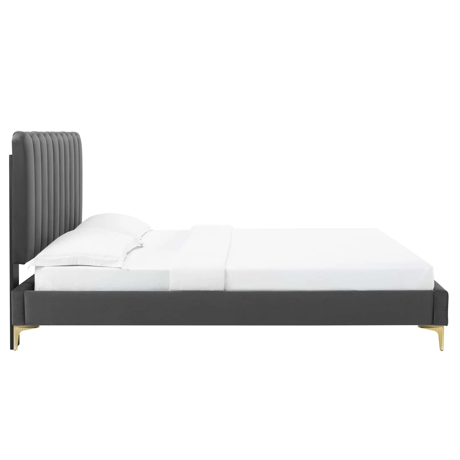 Reagan Queen Performance Velvet Platform Bed By Modway - MOD-6586 - Image 11