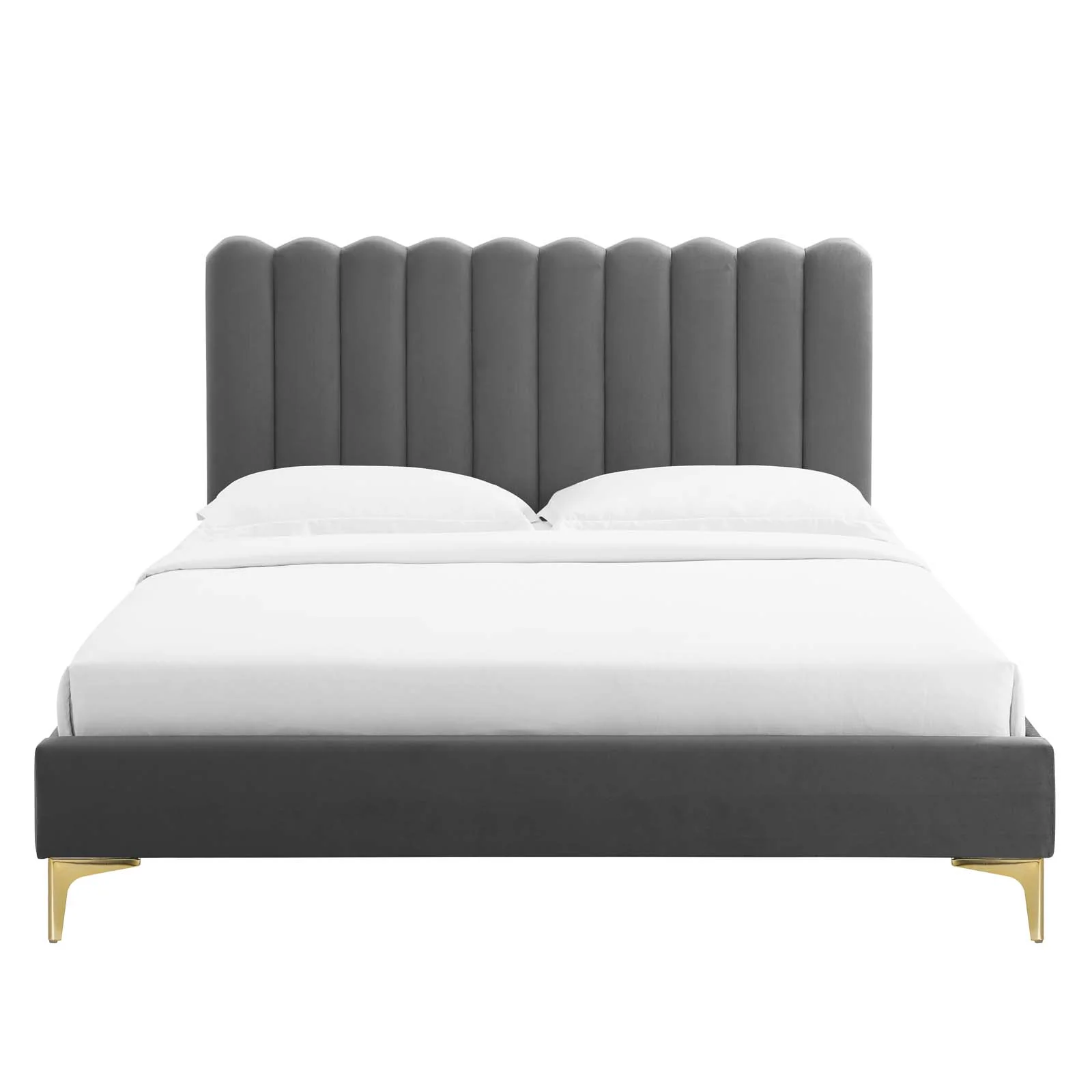 Reagan Queen Performance Velvet Platform Bed By Modway - MOD-6586 - Image 12