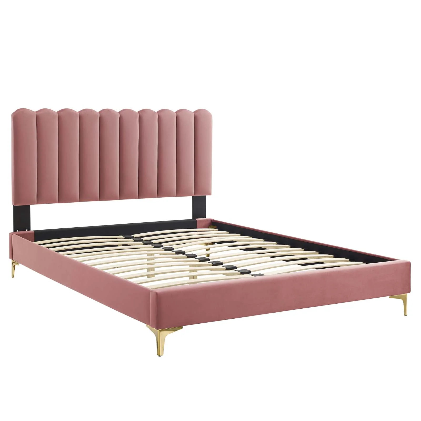 Reagan Queen Performance Velvet Platform Bed By Modway - MOD-6586 - Image 26
