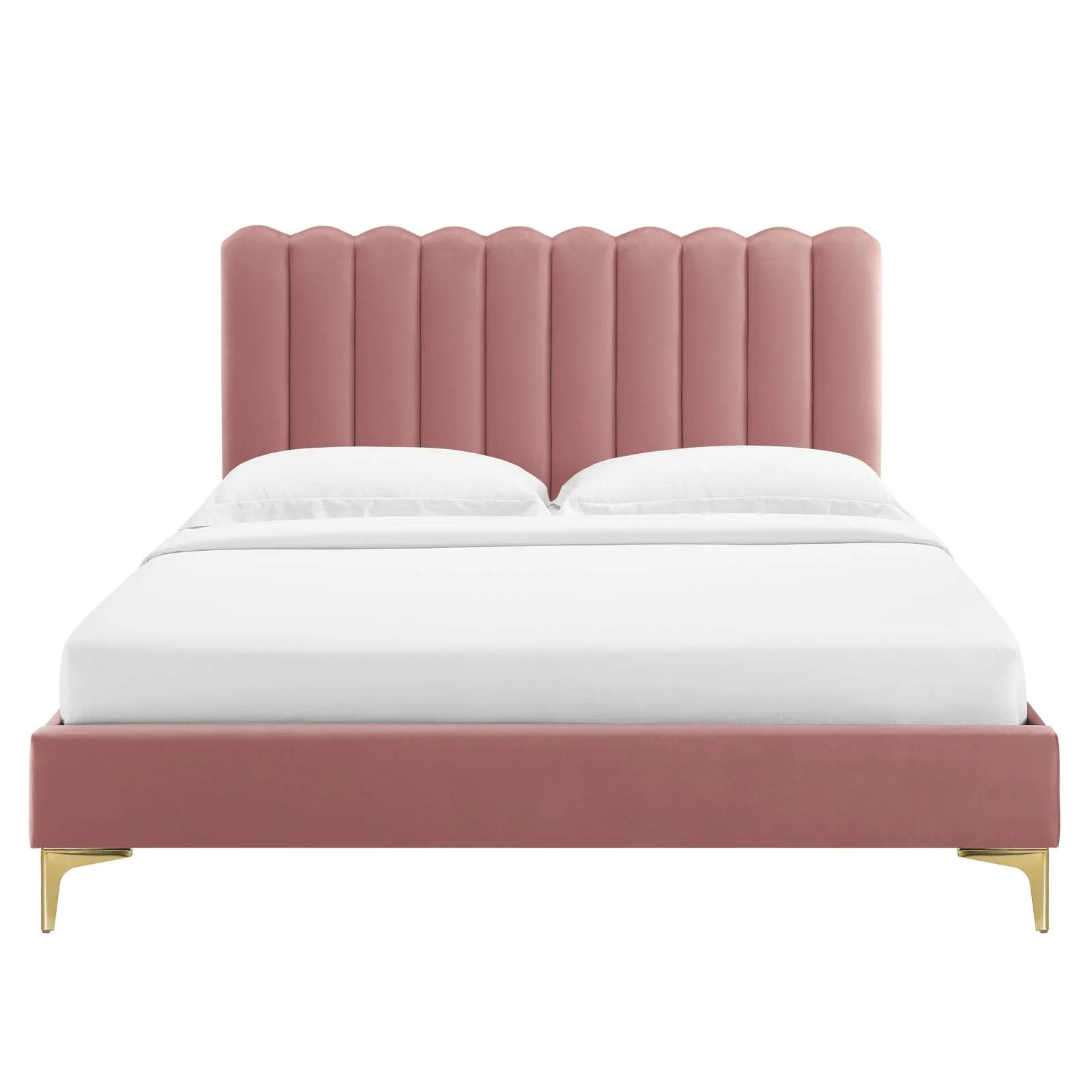 Reagan Queen Performance Velvet Platform Bed By Modway - MOD-6586 - Image 28