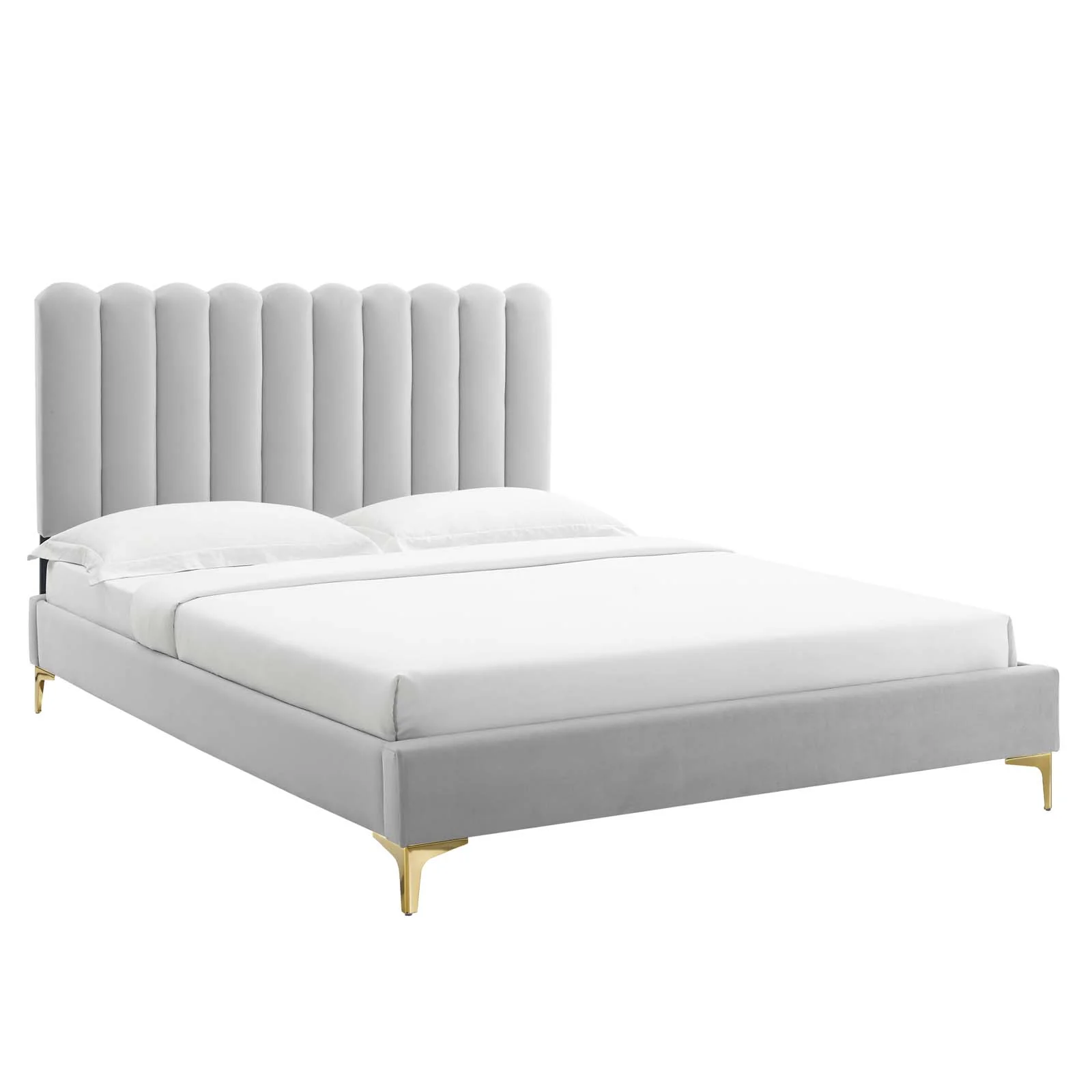 Reagan Queen Performance Velvet Platform Bed By Modway - MOD-6586 - Image 33