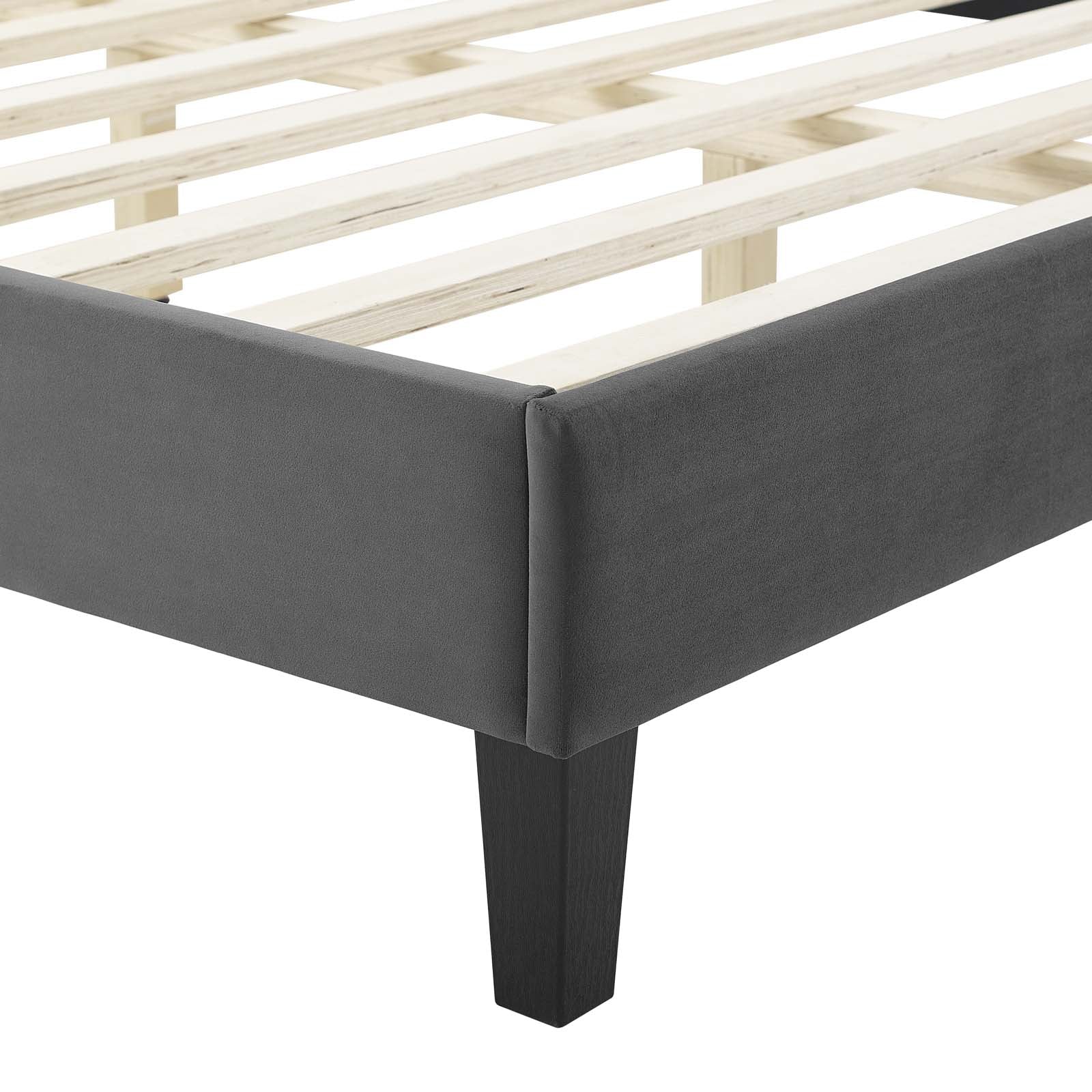 Reagan Queen Performance Velvet Platform Bed By Modway - MOD-6588 - Image 13