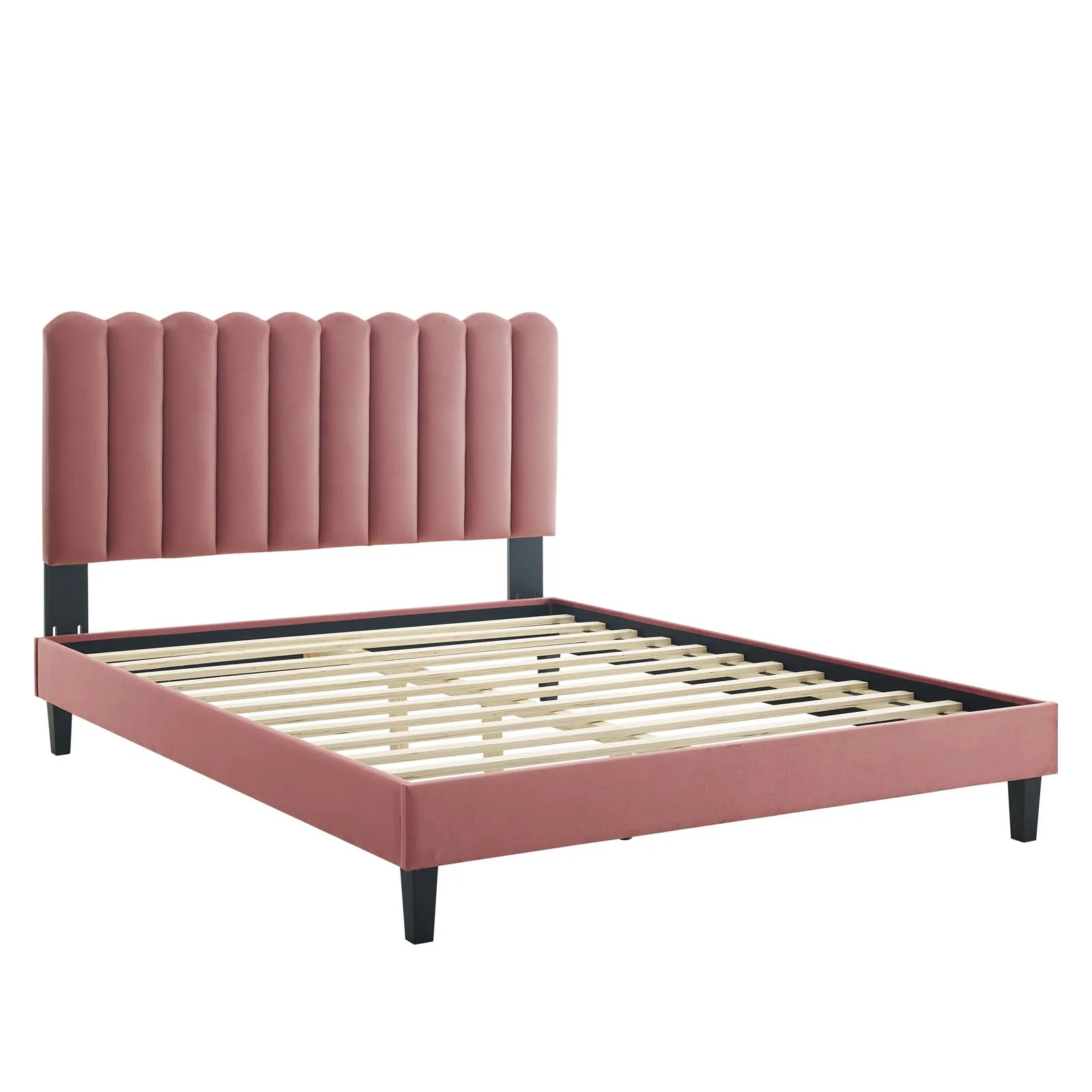Reagan Queen Performance Velvet Platform Bed By Modway - MOD-6588 - Image 26