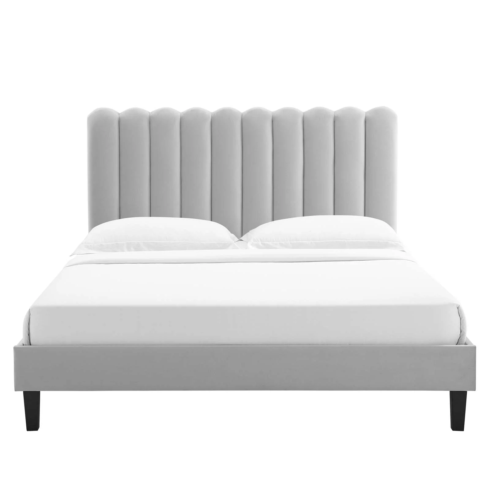 Reagan Queen Performance Velvet Platform Bed By Modway - MOD-6588 - Image 44