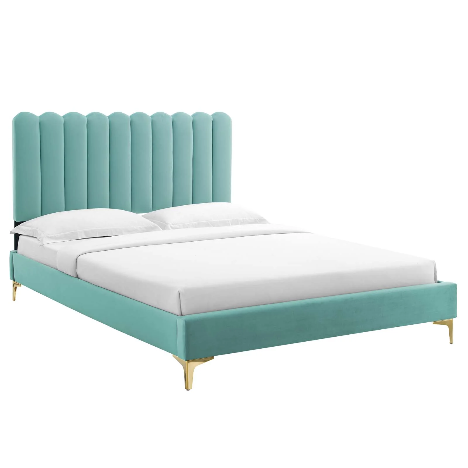Reagan Twin Performance Velvet Platform Bed By Modway - MOD-6885 - Image 49
