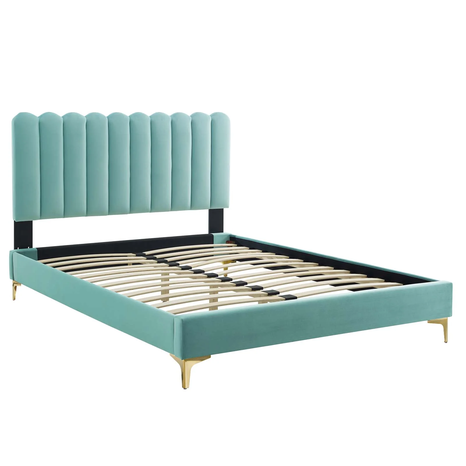 Reagan Twin Performance Velvet Platform Bed By Modway - MOD-6885 - Image 58