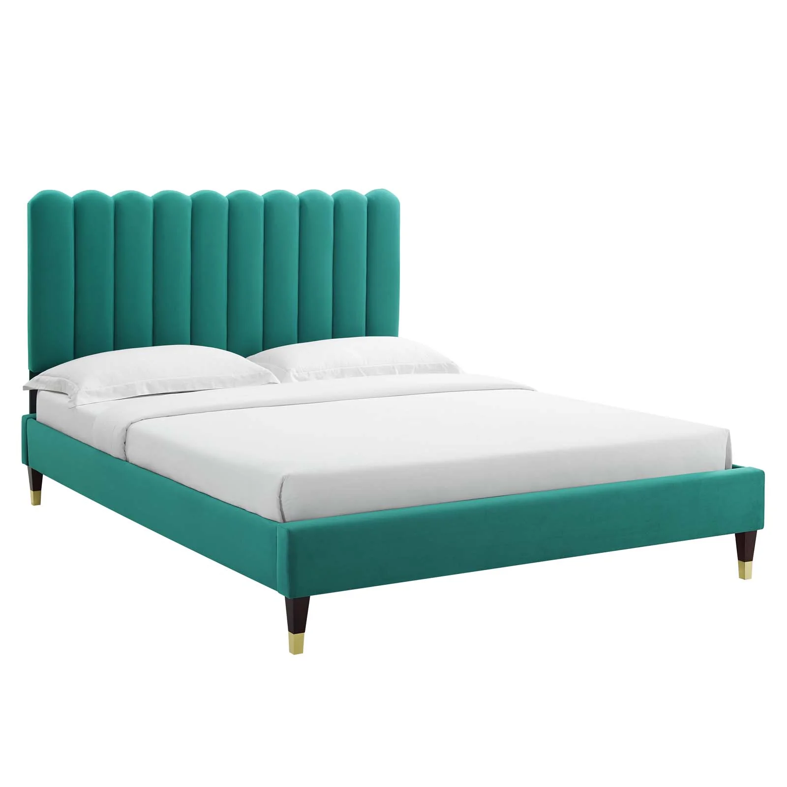 Reagan Twin Performance Velvet Platform Bed By Modway - MOD-6886 - Image 97