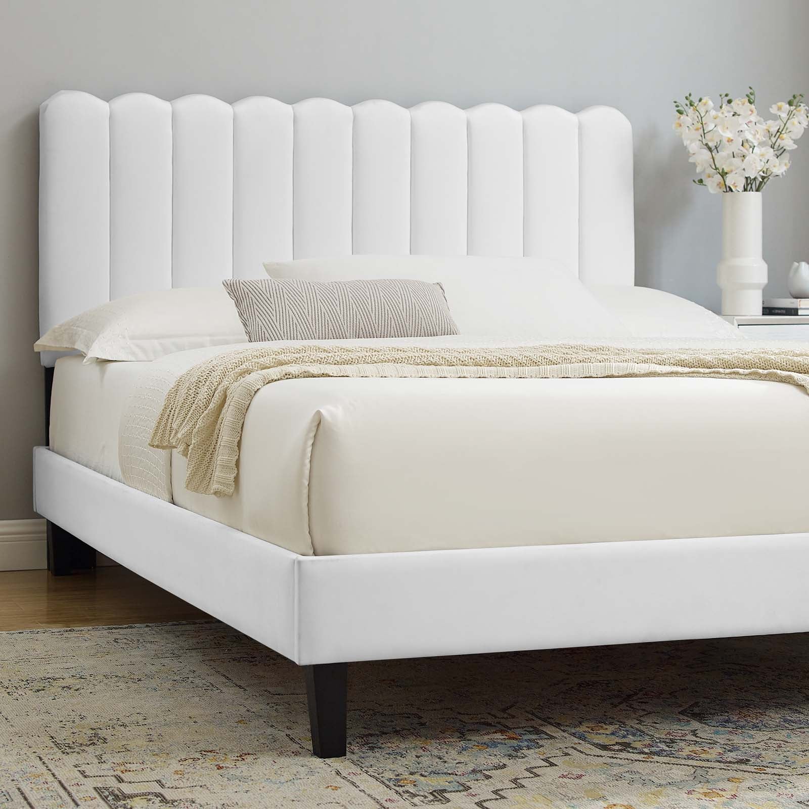 Reagan Twin Performance Velvet Platform Bed By Modway - MOD-6887 - Image 120