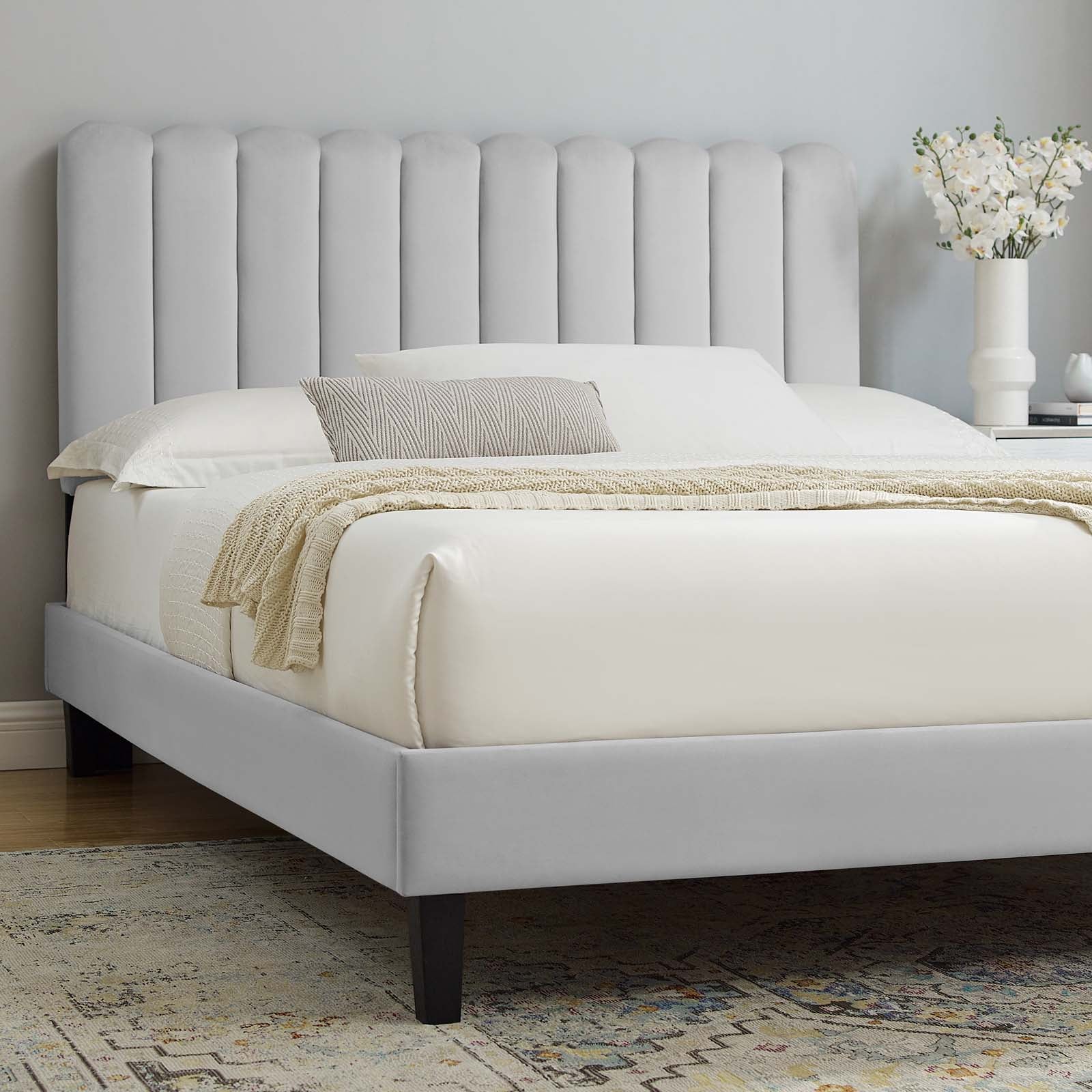 Reagan Twin Performance Velvet Platform Bed By Modway - MOD-6887 - Image 40