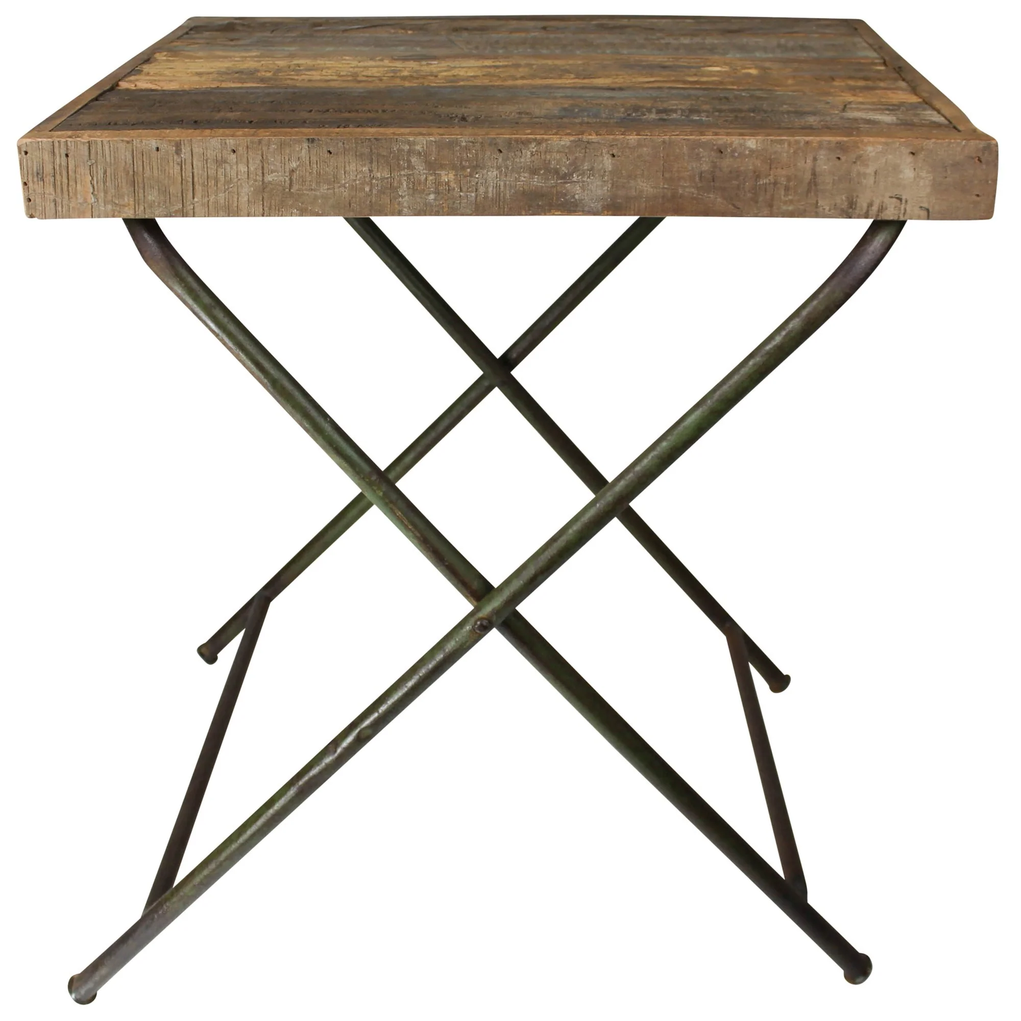 Reclaimed Wood Folding Table By Homeroots - Image 2