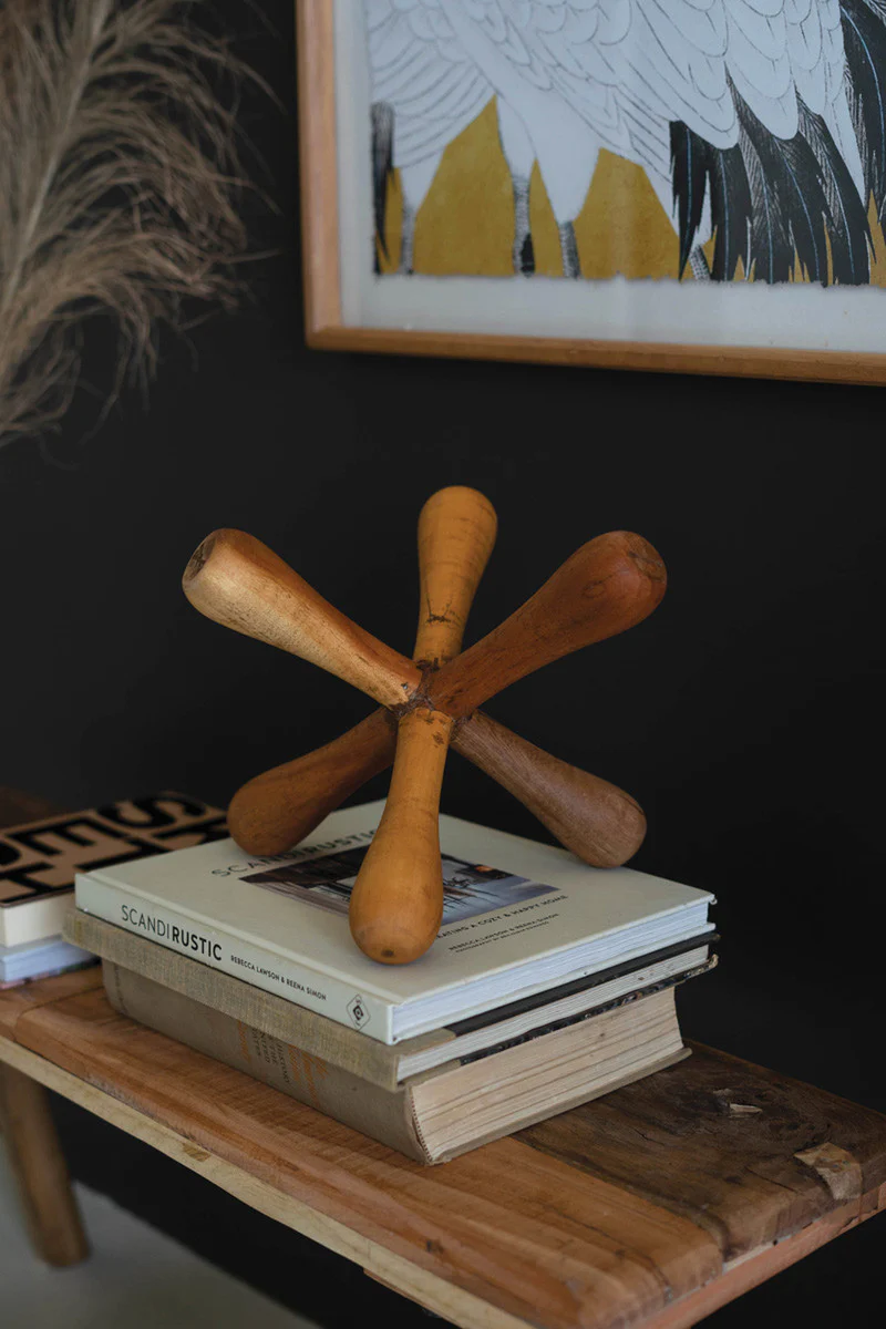 Reclaimed Wood Natural Jack Decor By Kalalou - Image 2