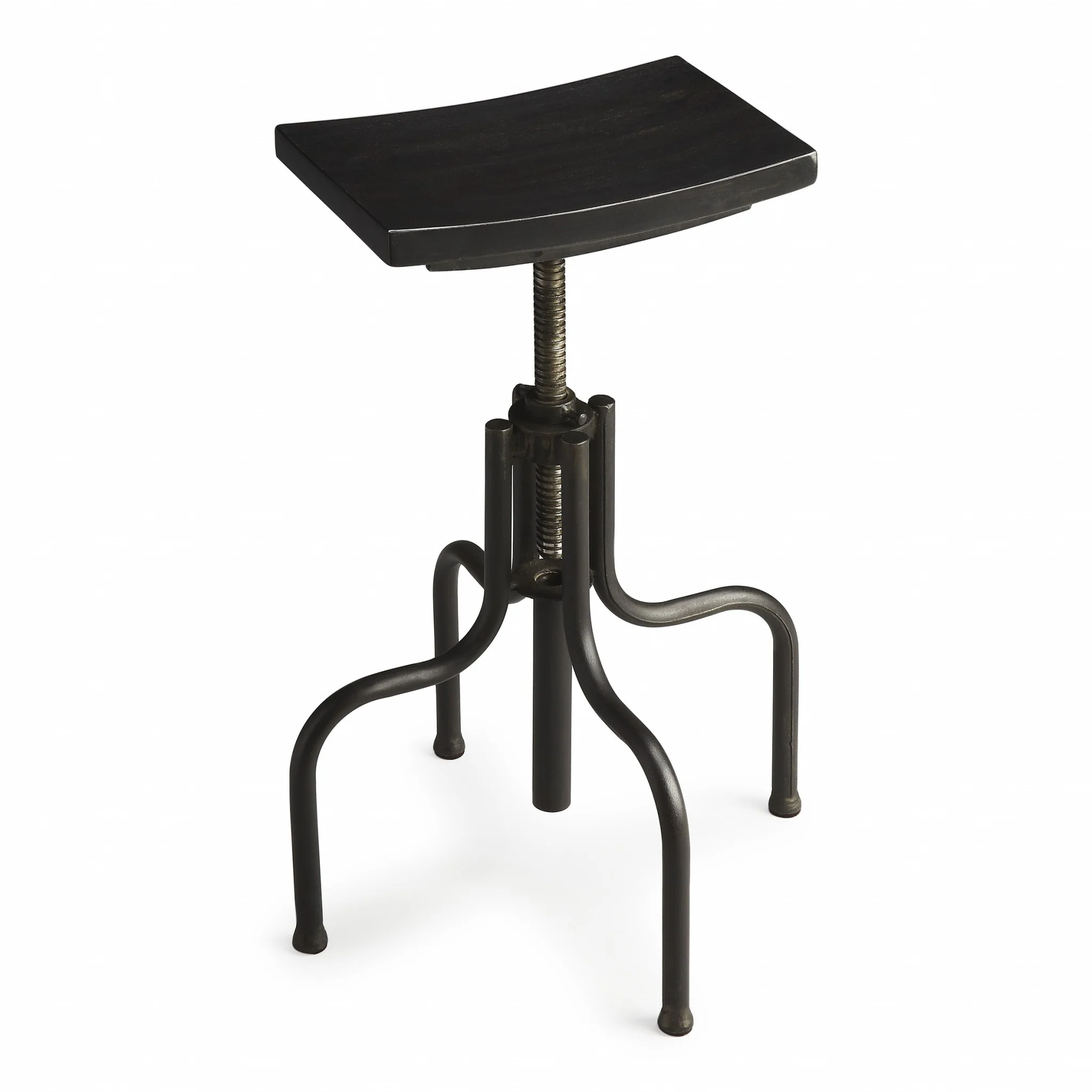 Reclaimed Wood Revolving Bar Stool By Homeroots - Image 4