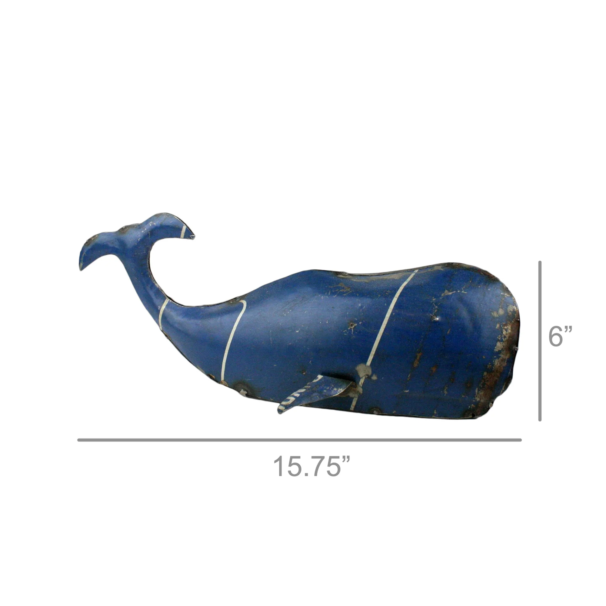 ReclaiMedium Metal Whale Set Of 2 By HomArt - Image 3