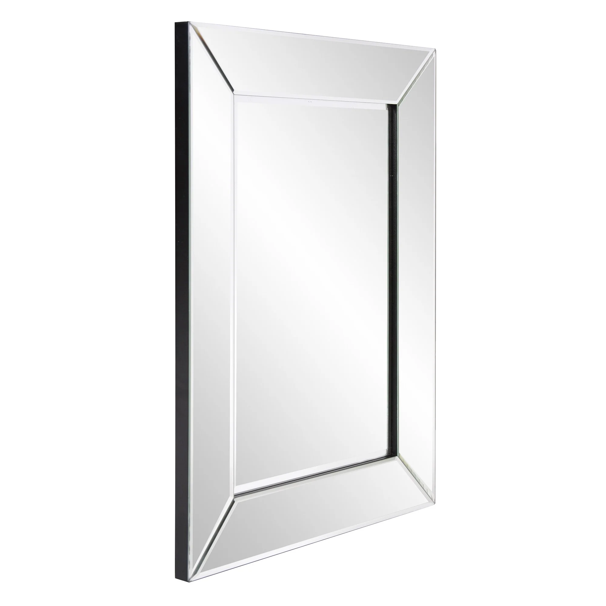 Rectangle Frame Mirror with Mirrored Finish And Beveled Edge By Homeroots - Image 3