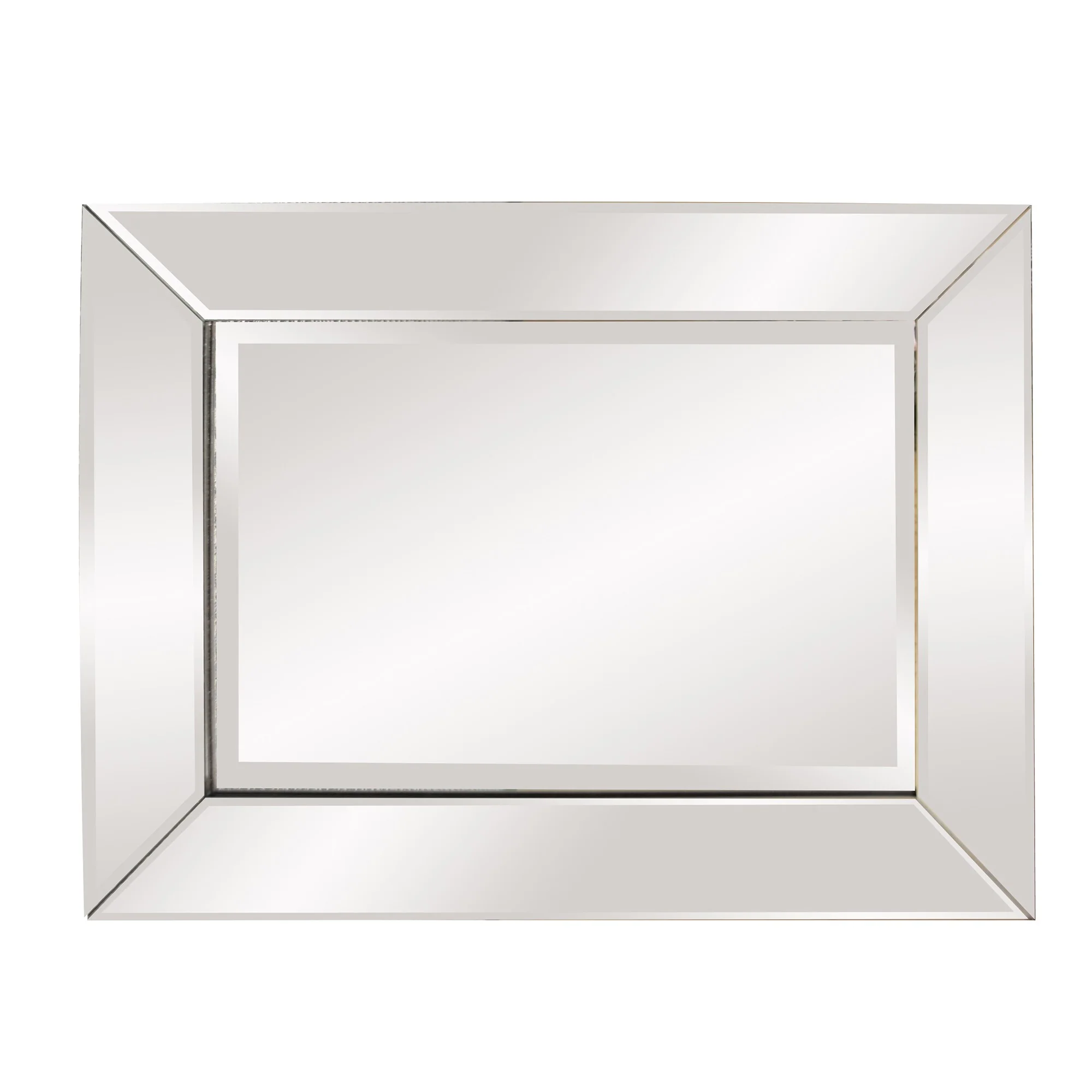 Rectangle Frame Mirror with Mirrored Finish And Beveled Edge By Homeroots - Image 4