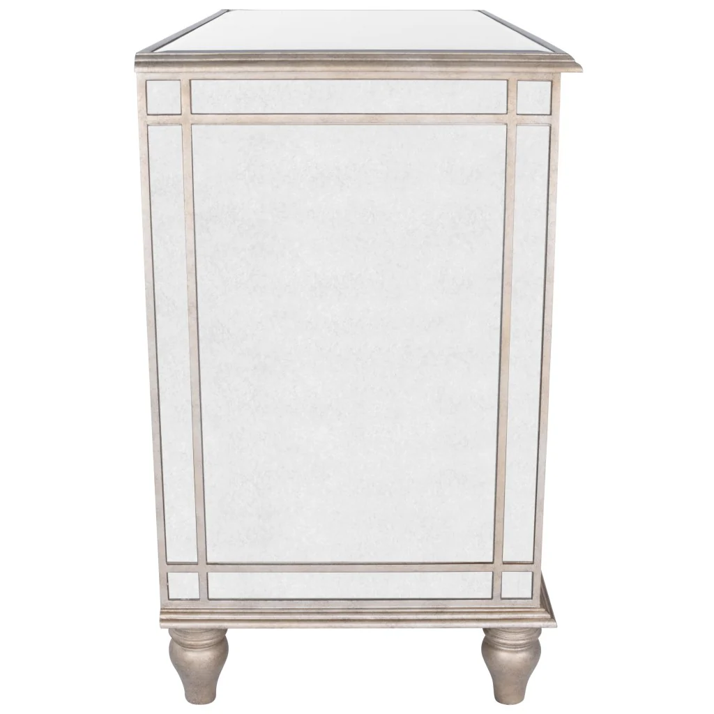 Rectangle Mirrored Three Drawer Console Storage Chest By Homeroots - Image 3