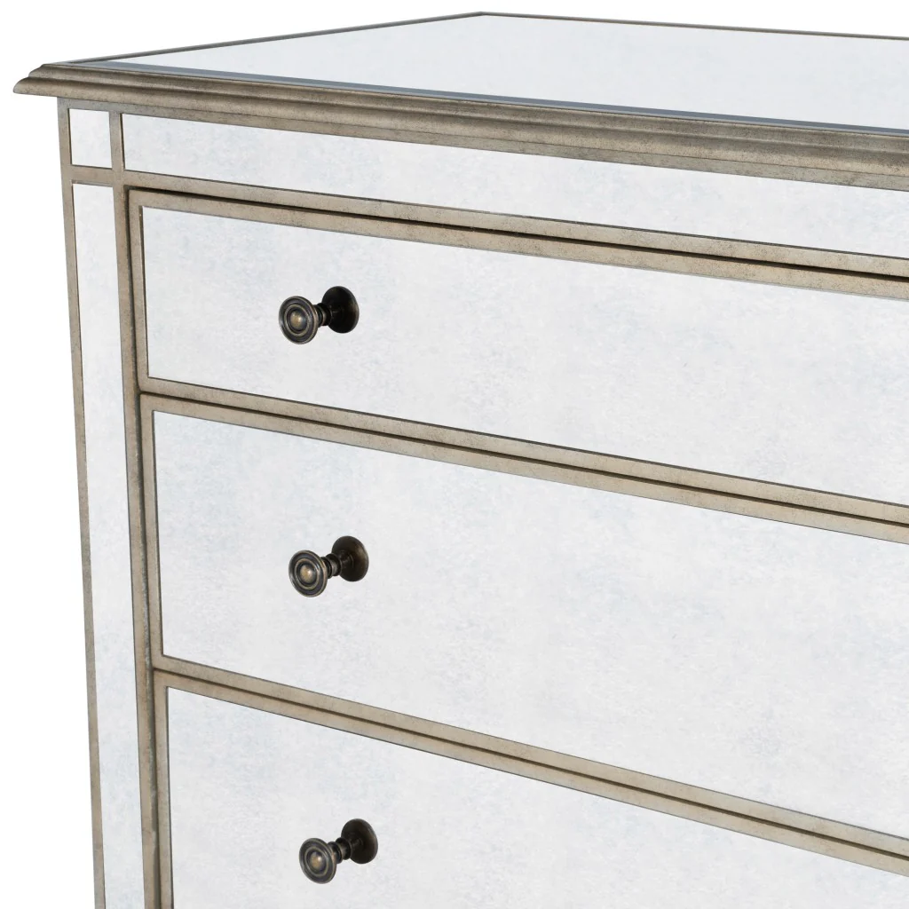 Rectangle Mirrored Three Drawer Console Storage Chest By Homeroots - Image 7