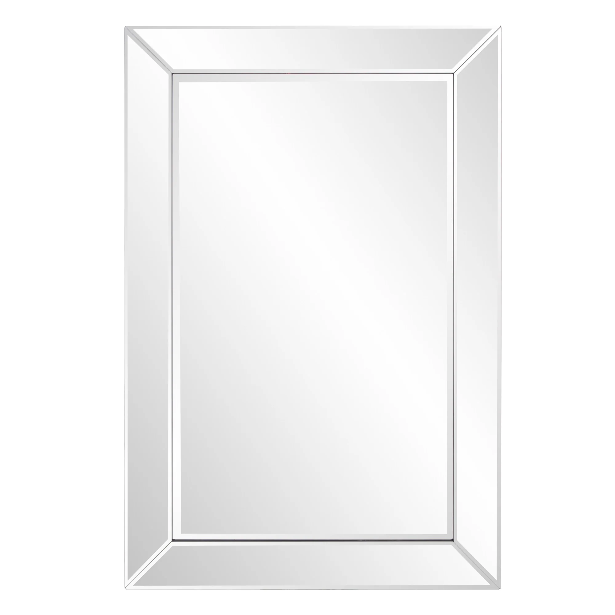 Rectangle Wooden Frame Mirror with Beveled Edge By Homeroots - Image 2