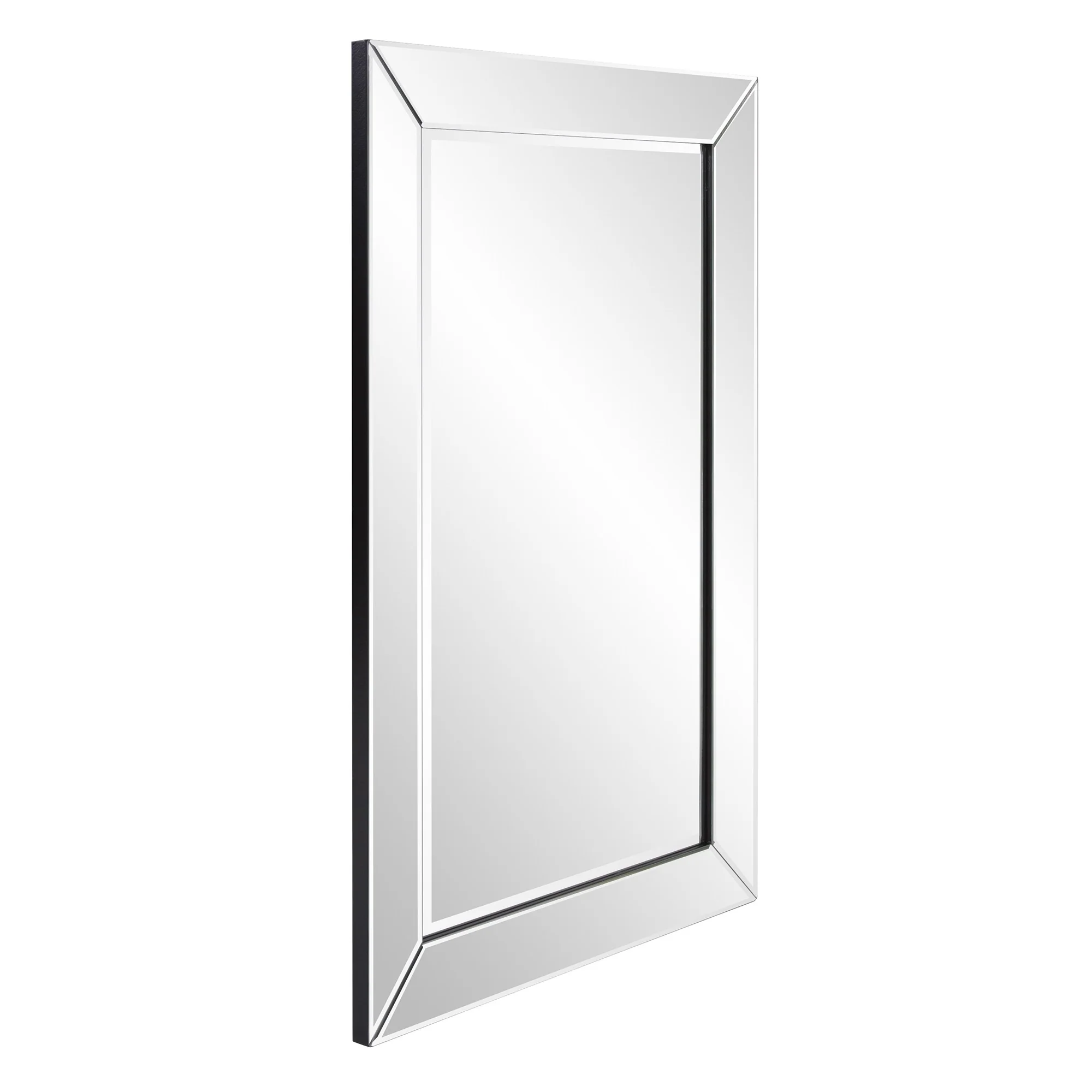 Rectangle Wooden Frame Mirror with Beveled Edge By Homeroots - Image 3