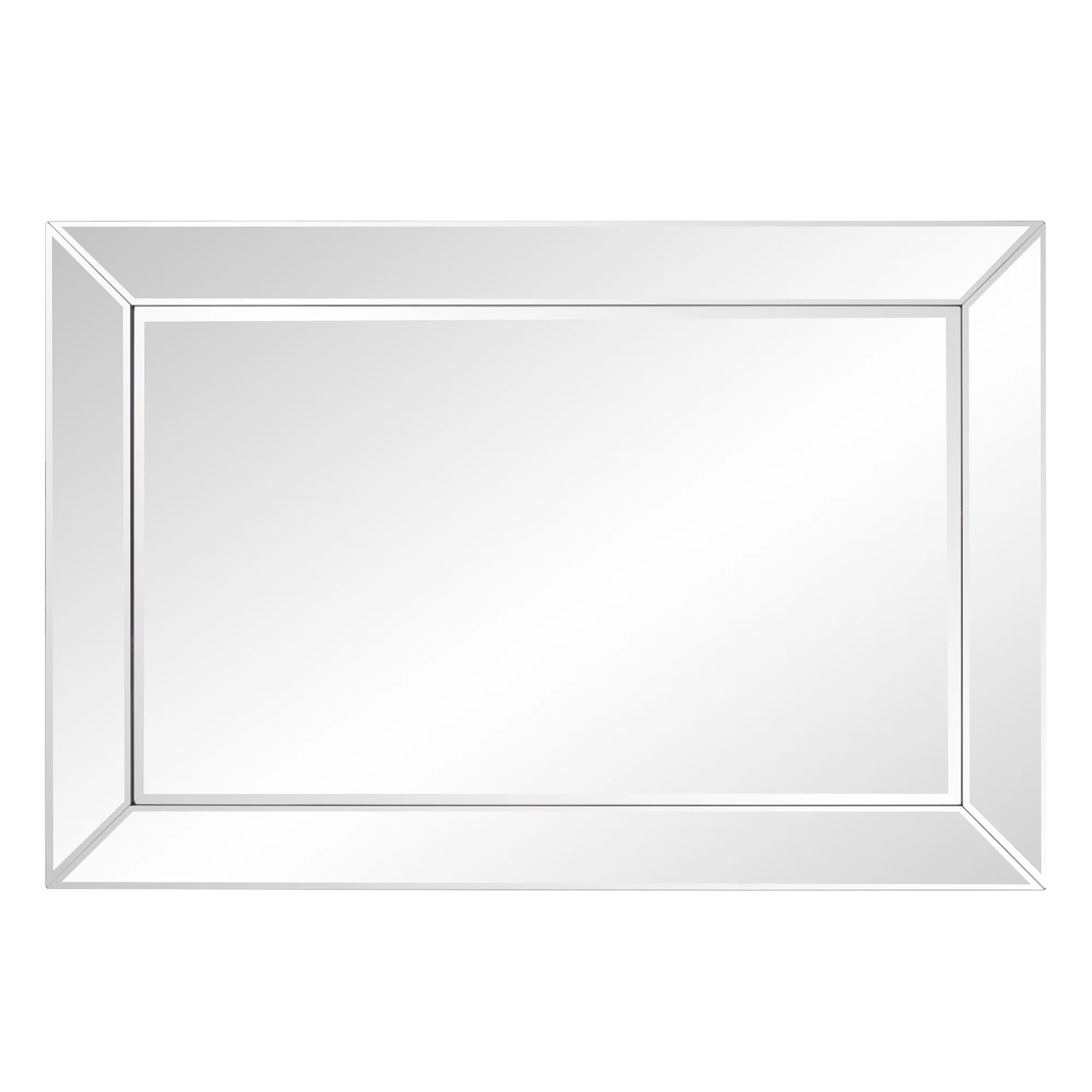 Rectangle Wooden Frame Mirror with Beveled Edge By Homeroots - Image 4