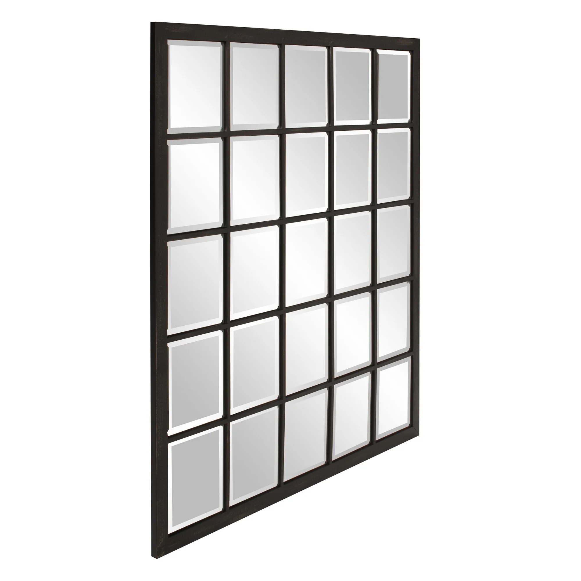 Rectangular Antique Black Finish Mirror with Beveled Edge By Homeroots - Image 3