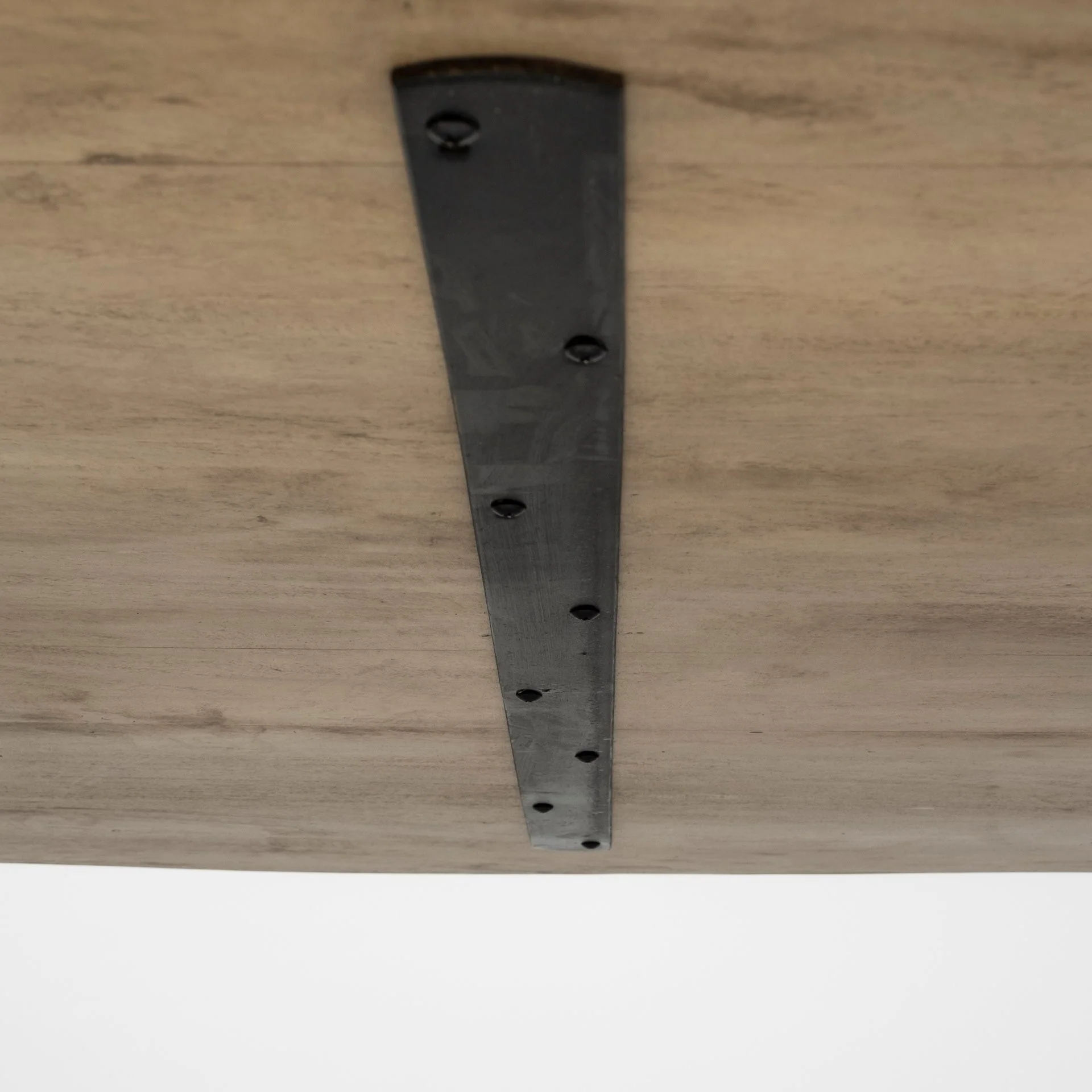 Rectangular Blonde Live Edge Sold Wood Top With Black Metal Base Dining Table By Homeroots - Image 8